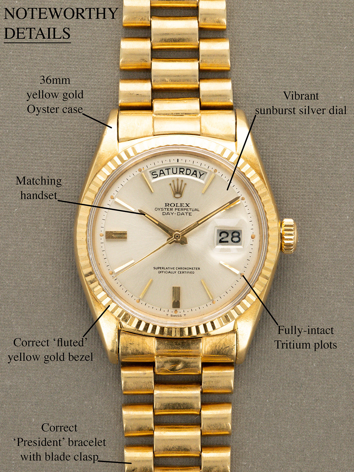 Rolex Day-Date Ref. 1803 - Sunburst Silver Dial