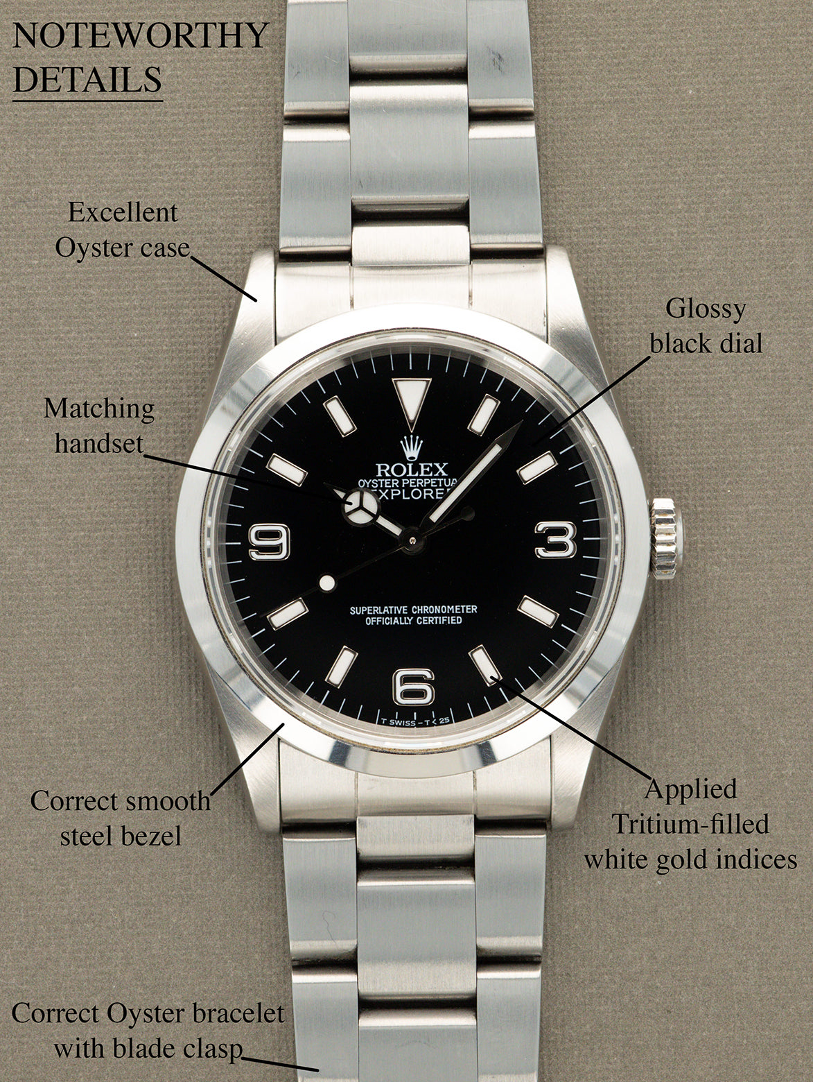 Rolex Explorer Ref. 14270 - 'Tritium' Dial