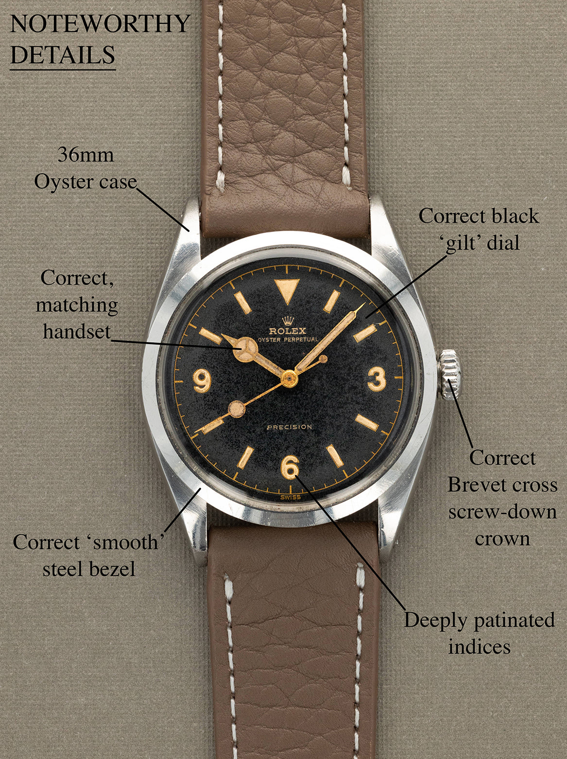 Rolex 'Pre-Explorer Ref. 6150 - Gilt 'Precision' Dial