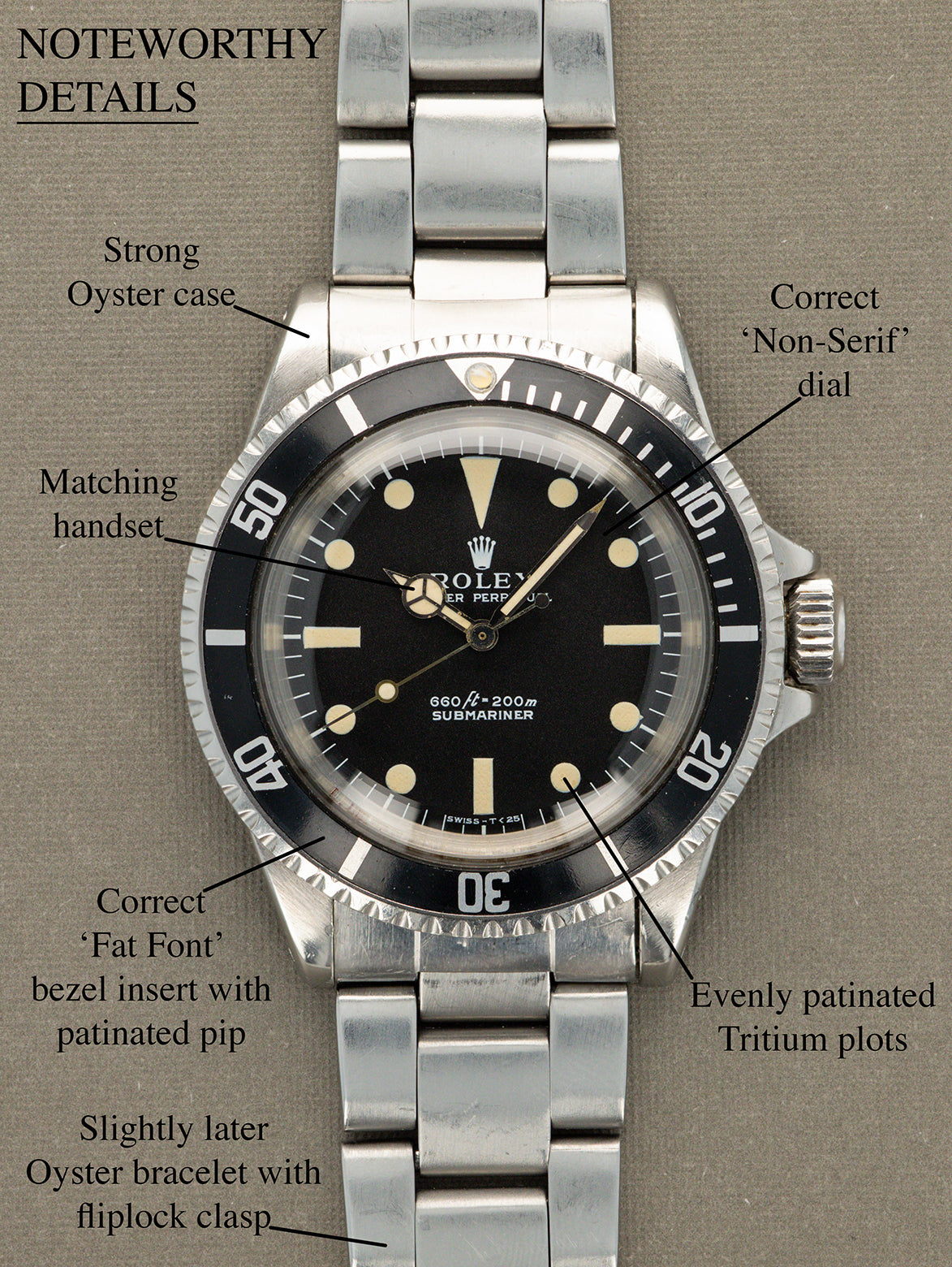 Rolex Submariner Ref. 5513 - 'Non-Serif' Dial