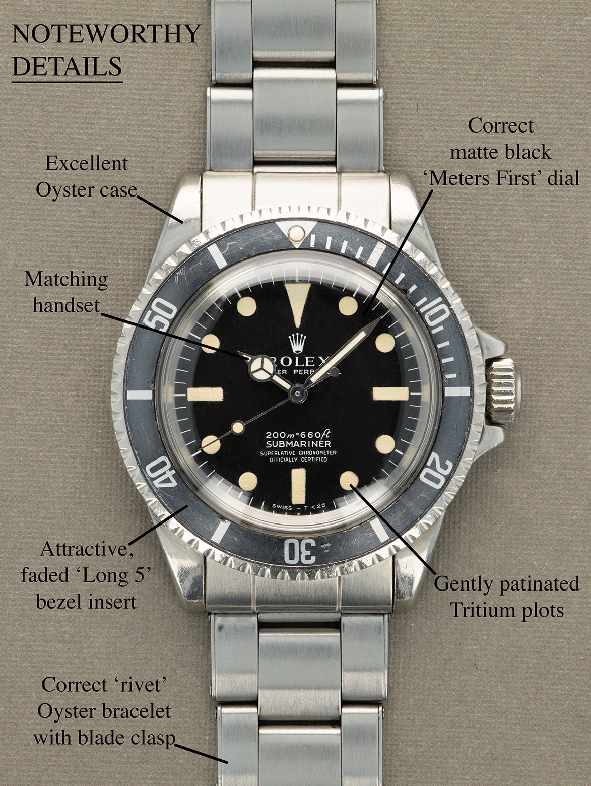 Rolex Submariner Ref. 5512 - 'Meters First' Unpolished