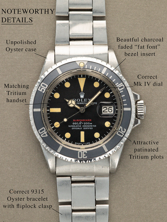 Rolex Submariner Date Ref. 1680 - 'Red Sub' Unpolished