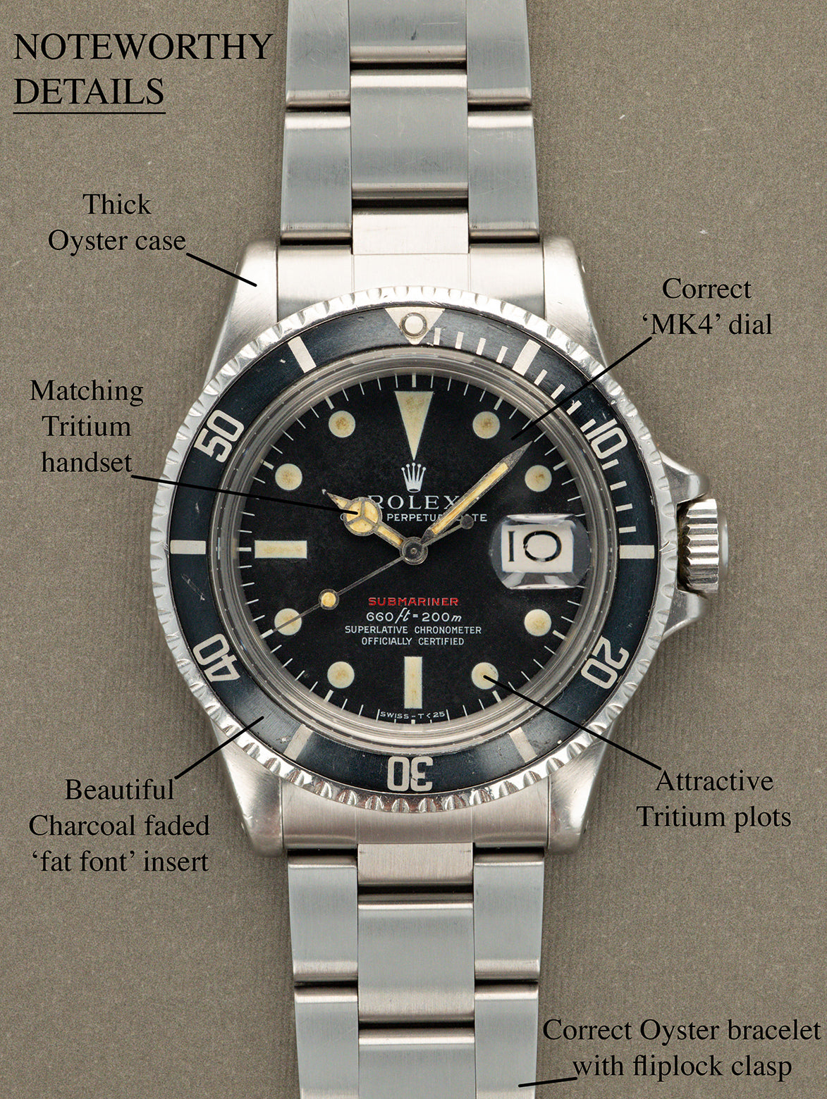 Rolex Submariner Date Ref. 1680 - 'Red Sub' MK4 Dial
