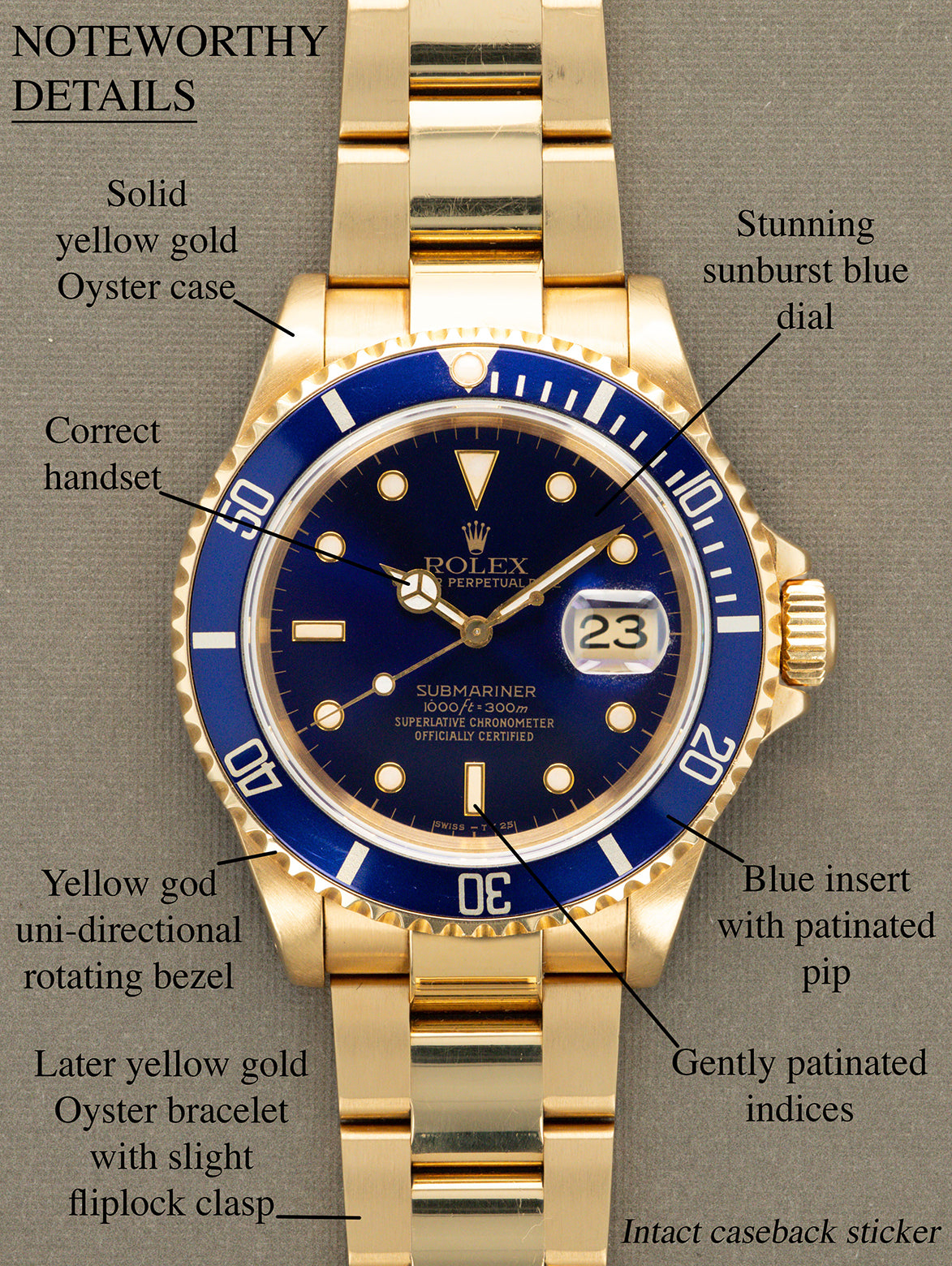 Rolex Submariner Date Ref. 16618 - 'Bluesy' Sunburst Blue Tritium Dial