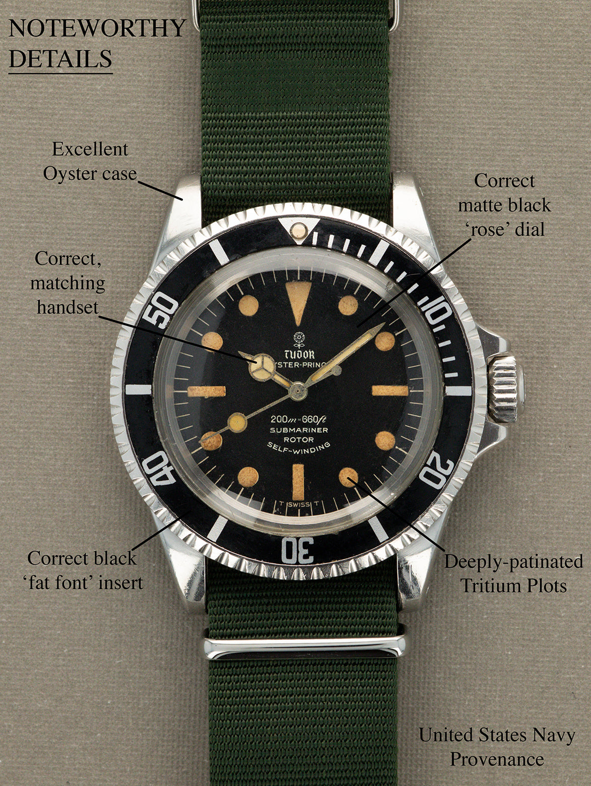Tudor Submariner Ref. 7016/0 - 'US Navy' Owned Unpolished