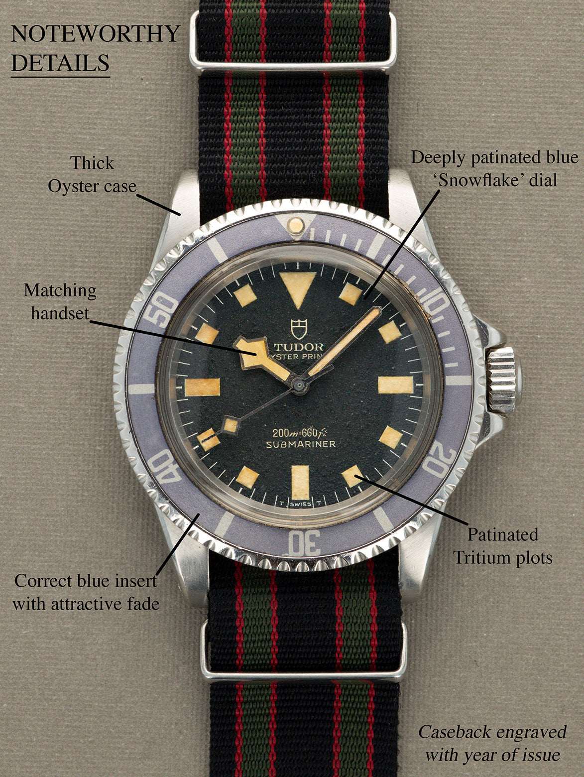 Tudor Submariner Ref. 7016/0 - Marine Nationale 'MN' Blue 'Snowflake' Military Issued