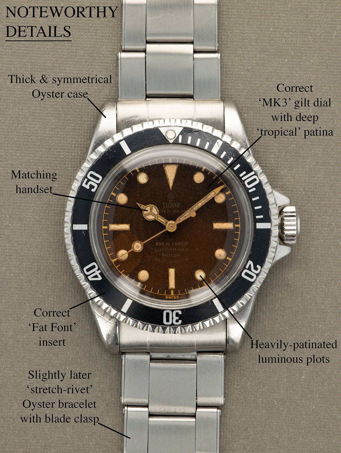Tudor Submariner Ref. 7928 'PCG' - Gilt 'Tropical' Dial
