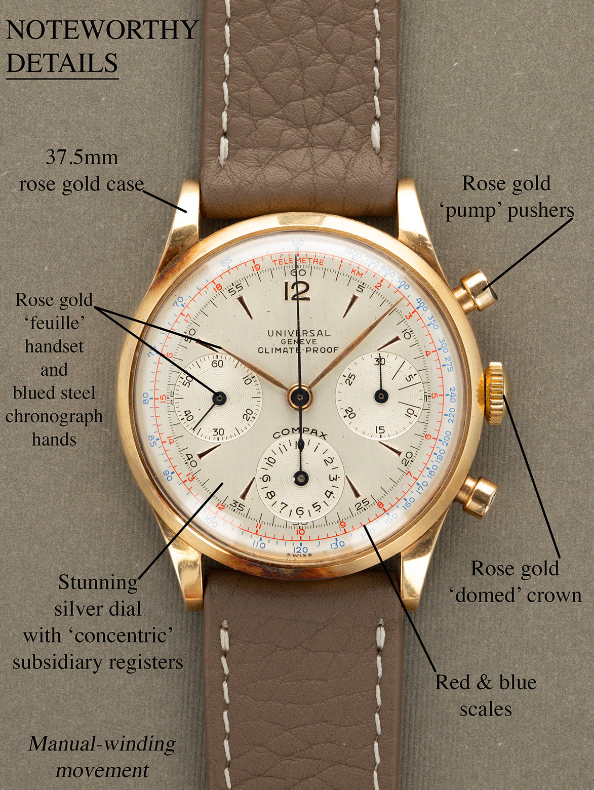 Universal Genève Compax Ref. 124113 - 'Climate Proof'