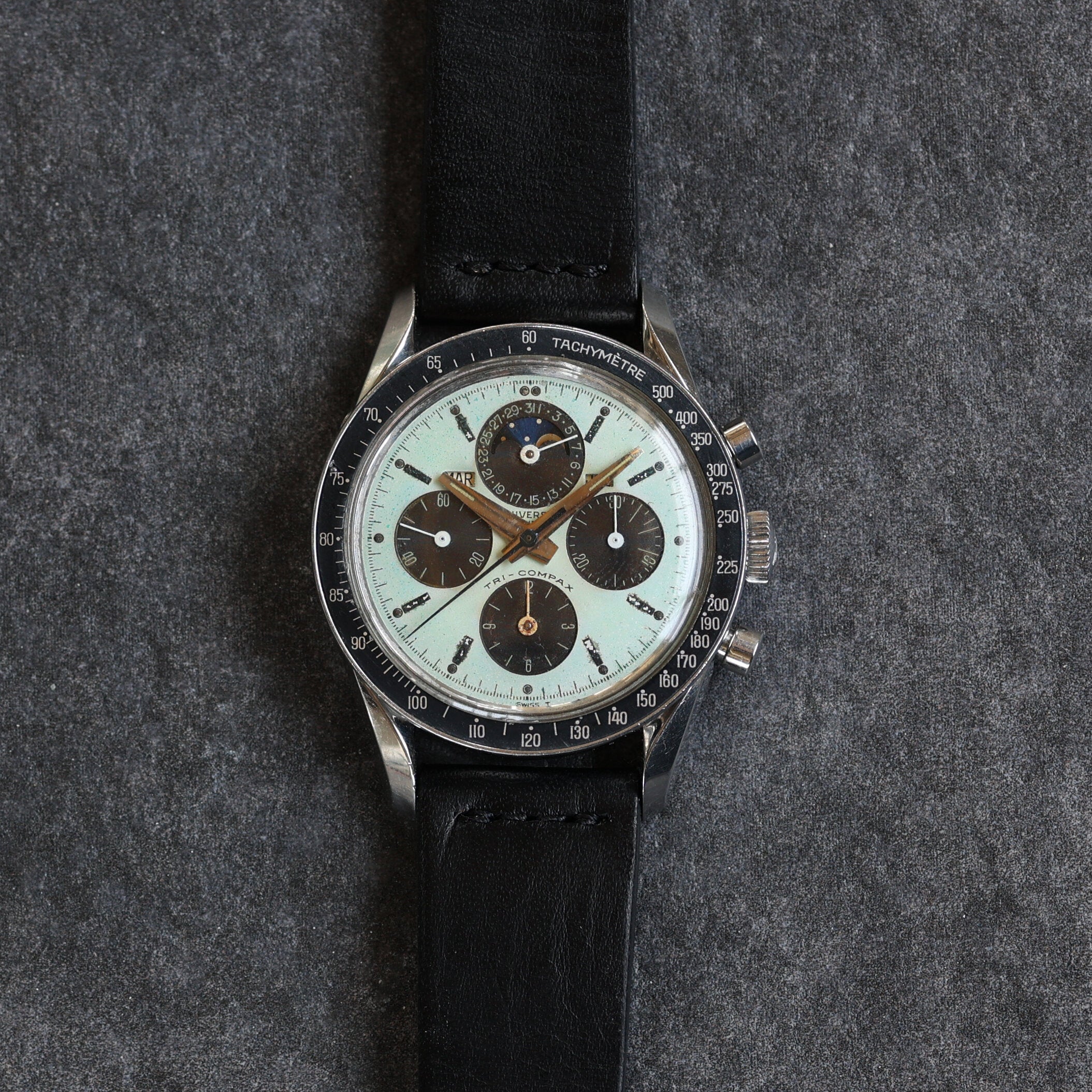 Black JPM x Oliver & Clarke Leather Watch Strap
