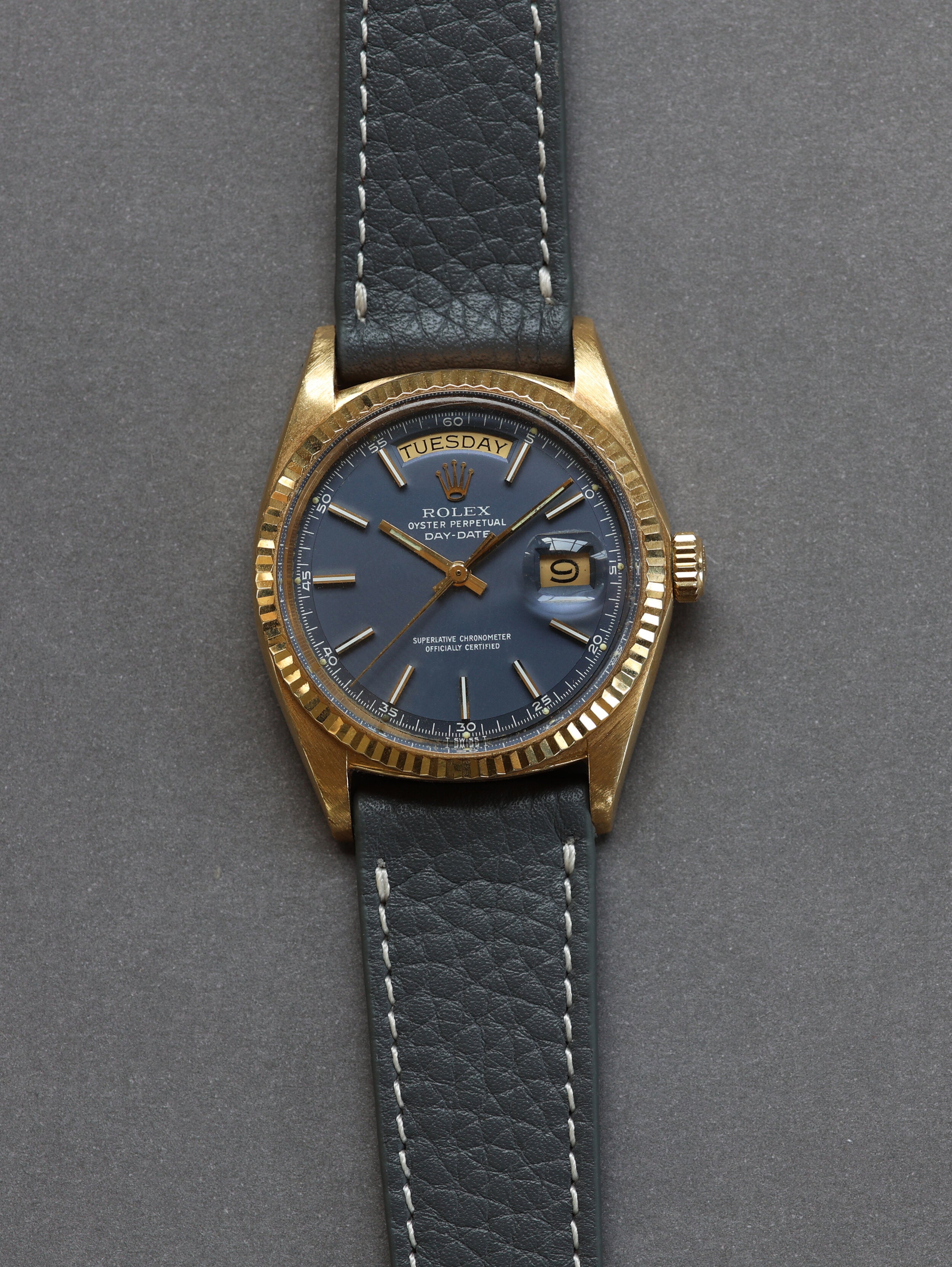 Cervo Grey JPM x Oliver & Clarke Leather Watch Strap
