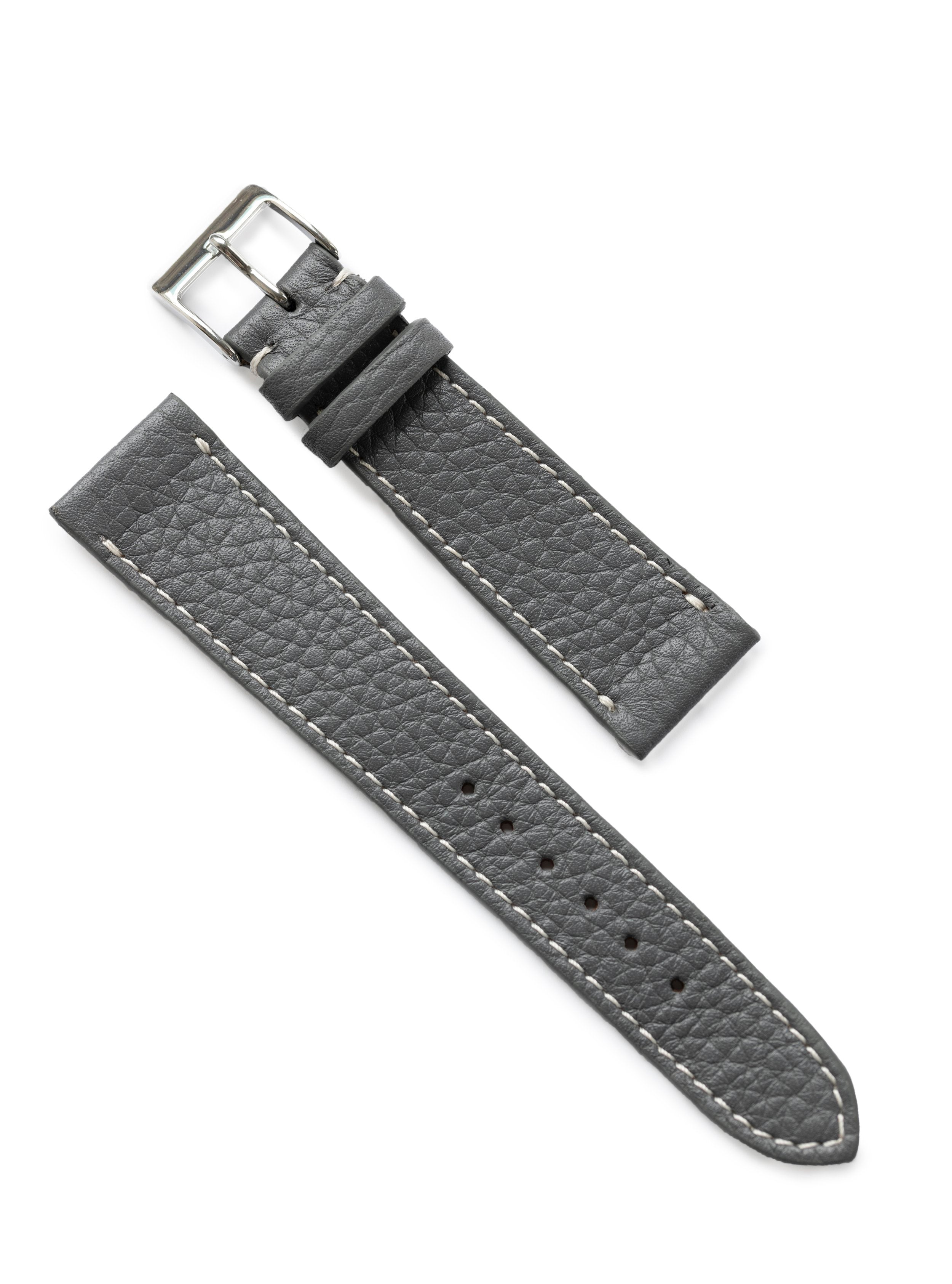 Cervo Grey JPM x Oliver & Clarke Leather Watch Strap