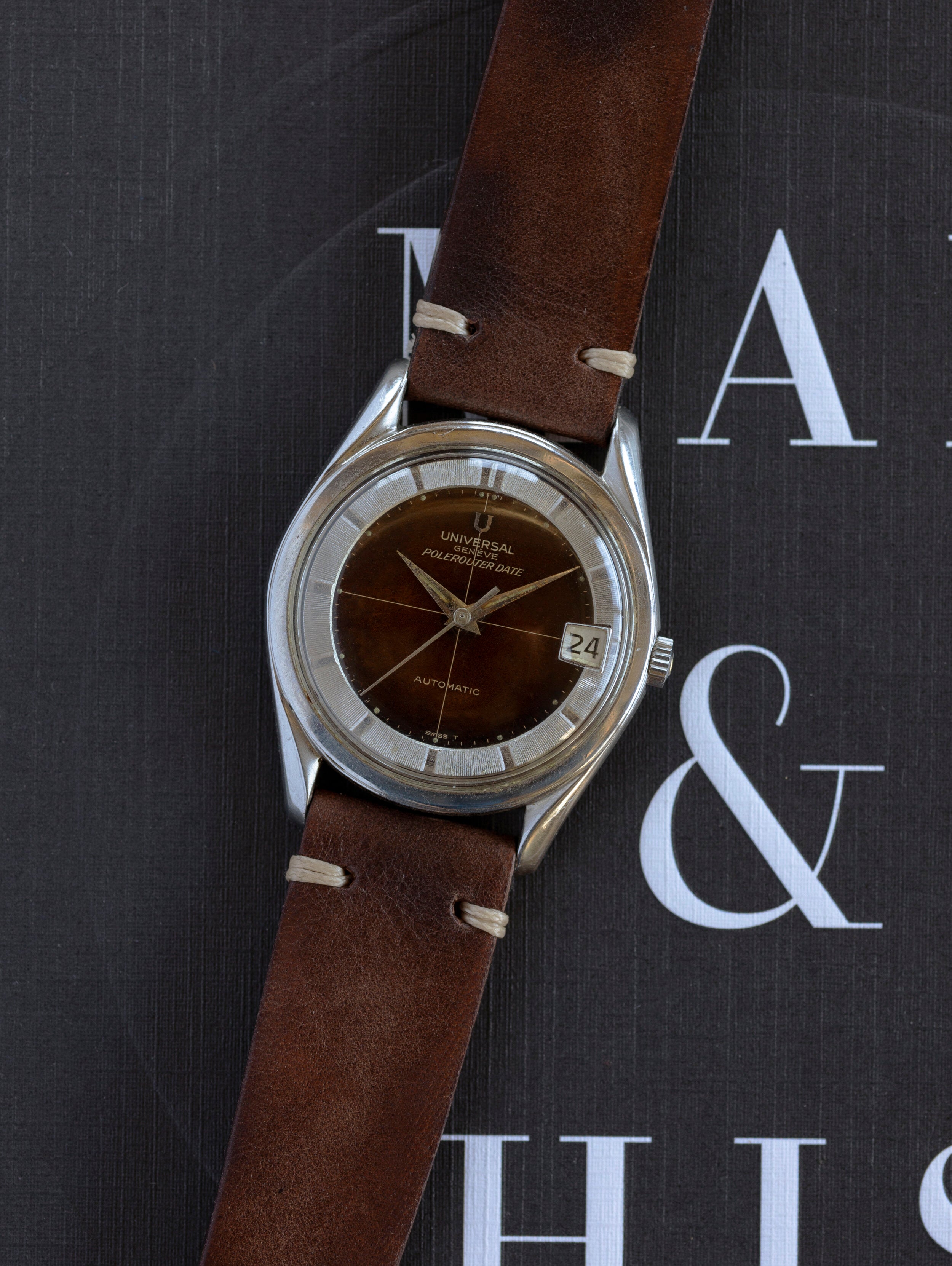 DG Dark Brown JPM x Oliver & Clarke Vintage Leather Watch Strap