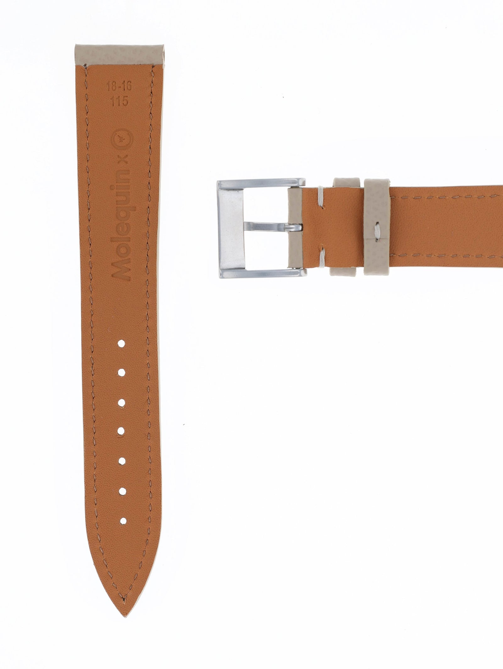 'Desert Sand' Molequin x Oliver and Clarke 'Grained' Watch Strap