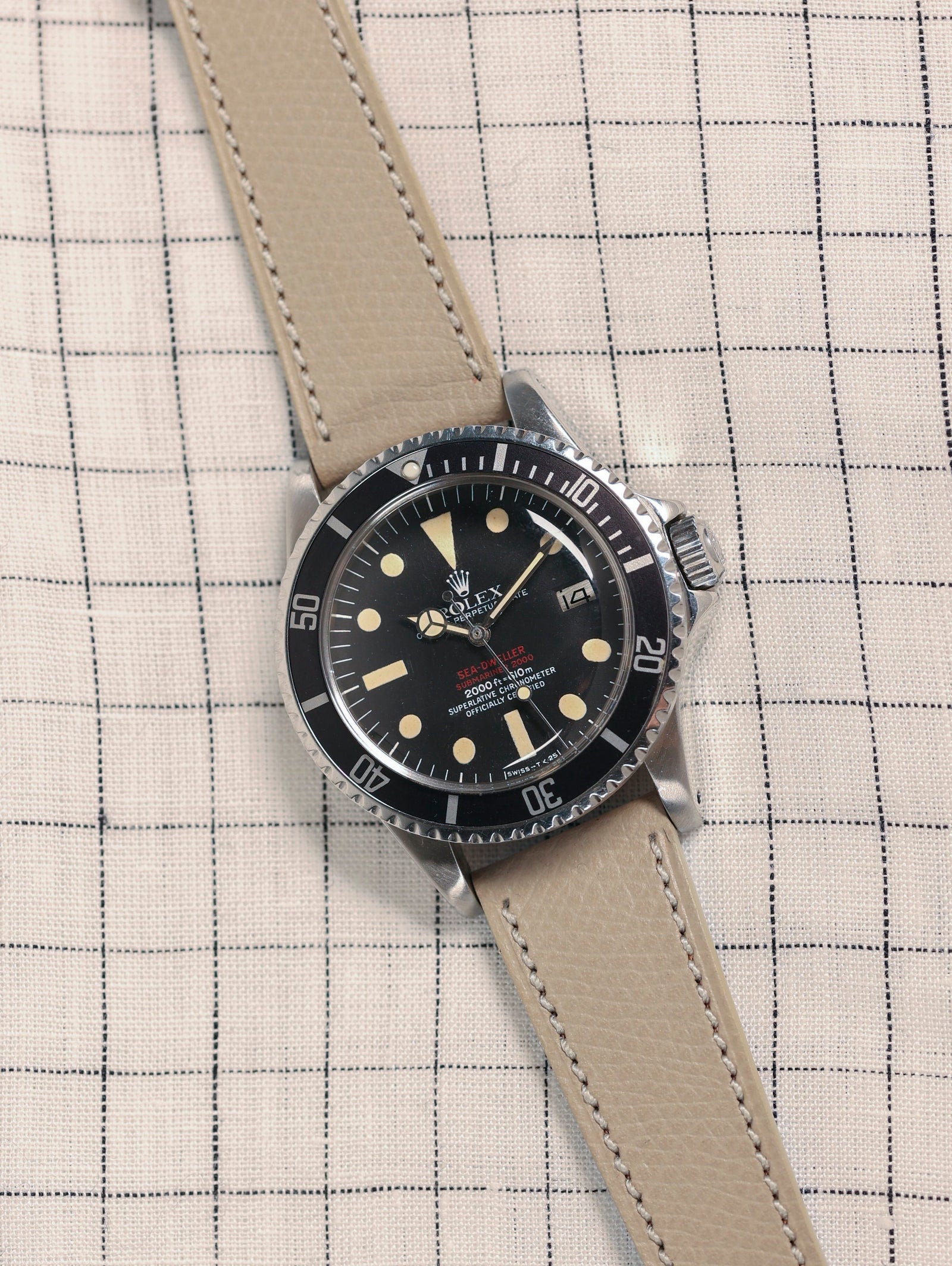 'Desert Sand' Molequin x Oliver and Clarke 'Grained' Watch Strap