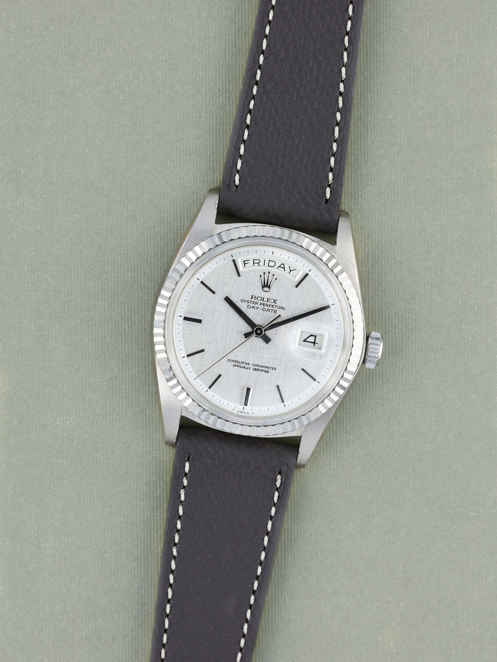 'Smoke' Grey Molequin x Oliver and Clarke 'Grained' Watch Strap