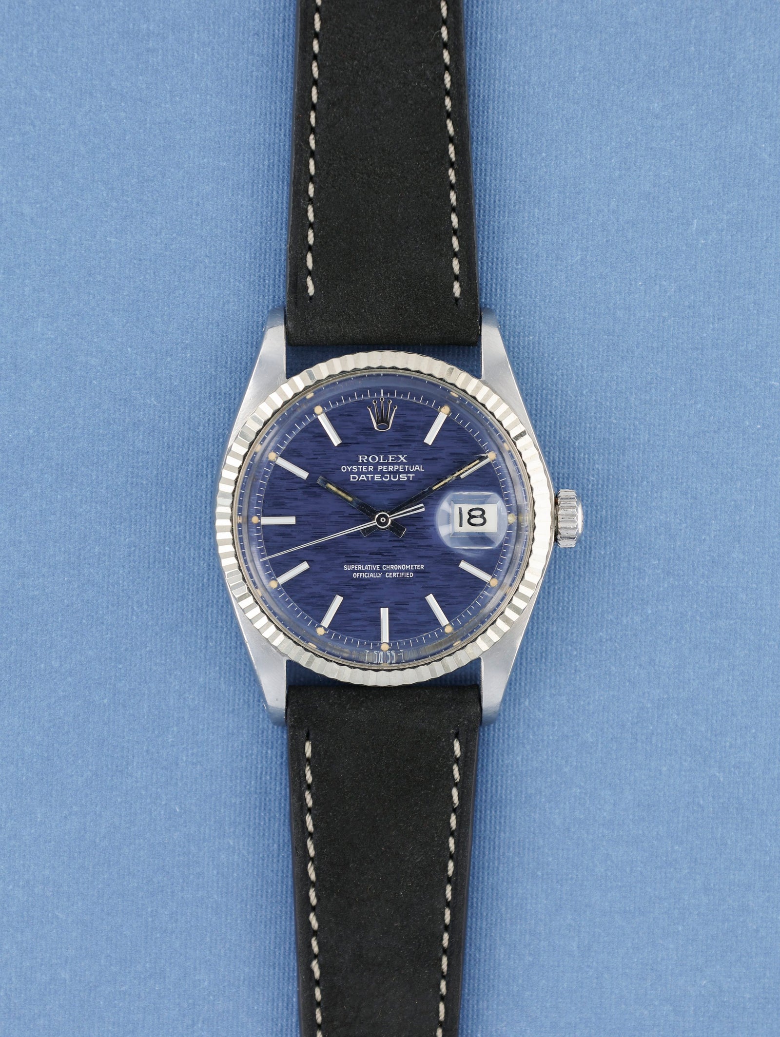 'Granite' Molequin x Oliver and Clarke 'Nubuck' Watch Strap