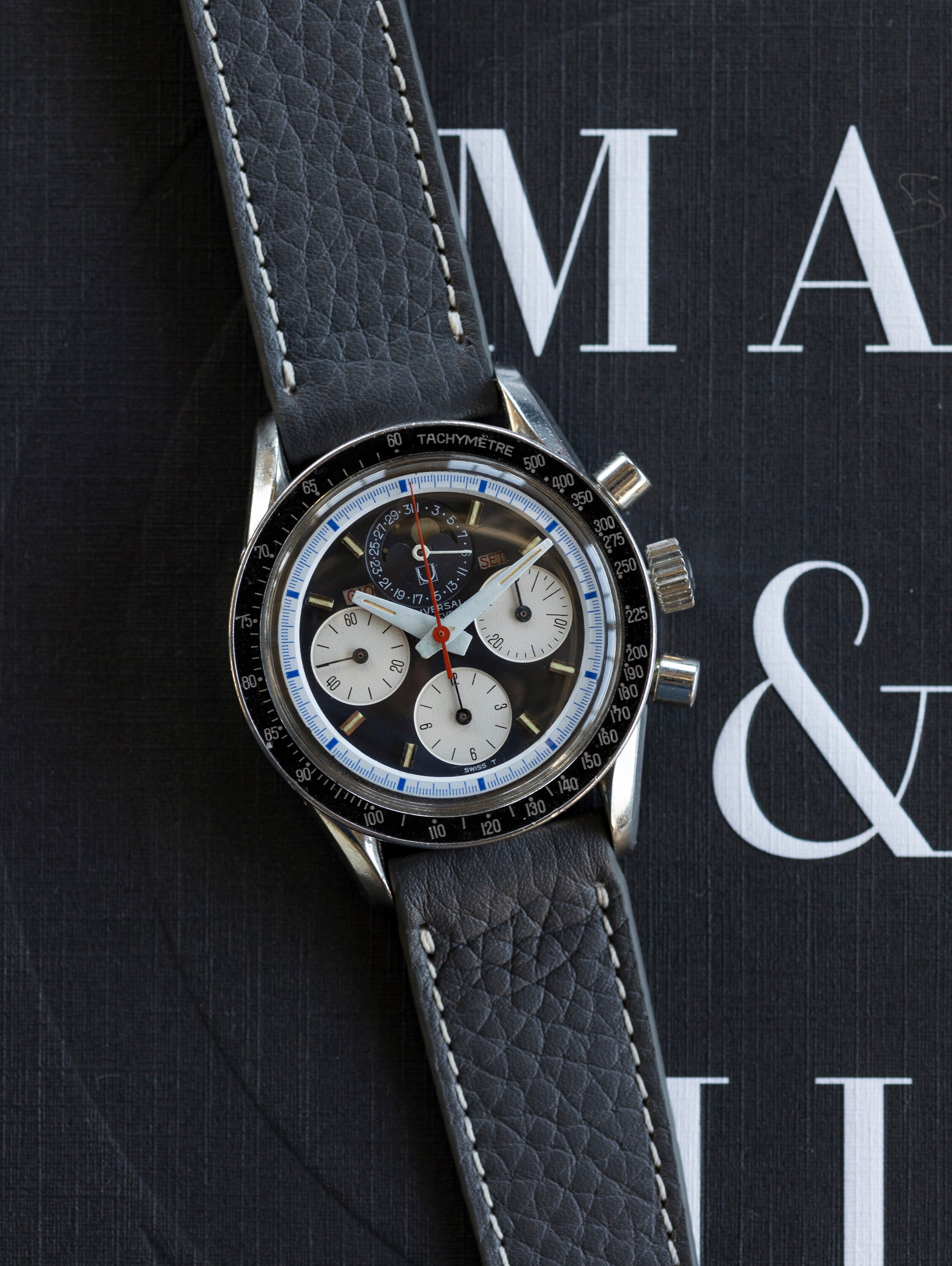 Cervo Grey JPM x Oliver & Clarke Leather Watch Strap