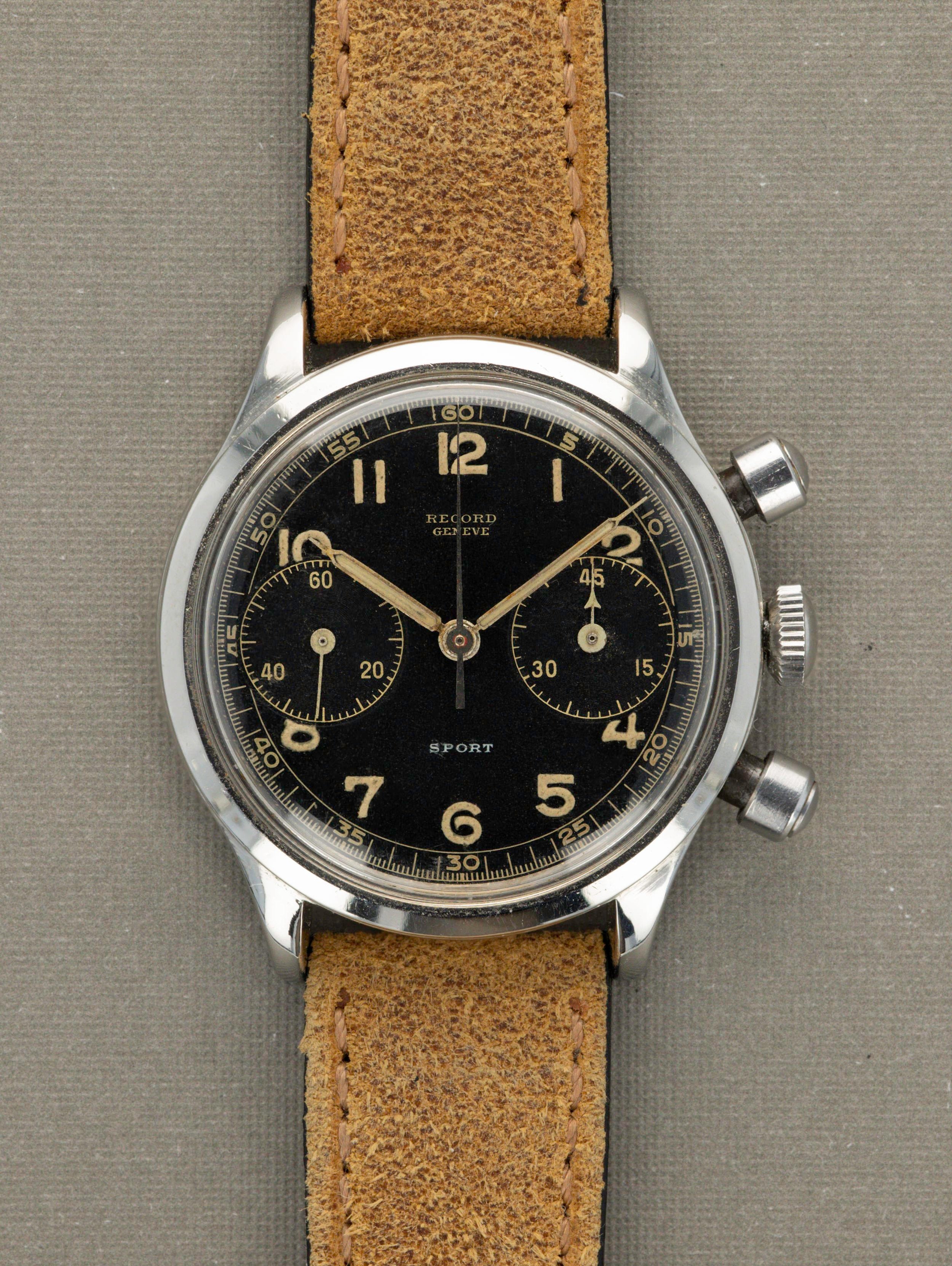 Record Waterproof Gilt Chronograph