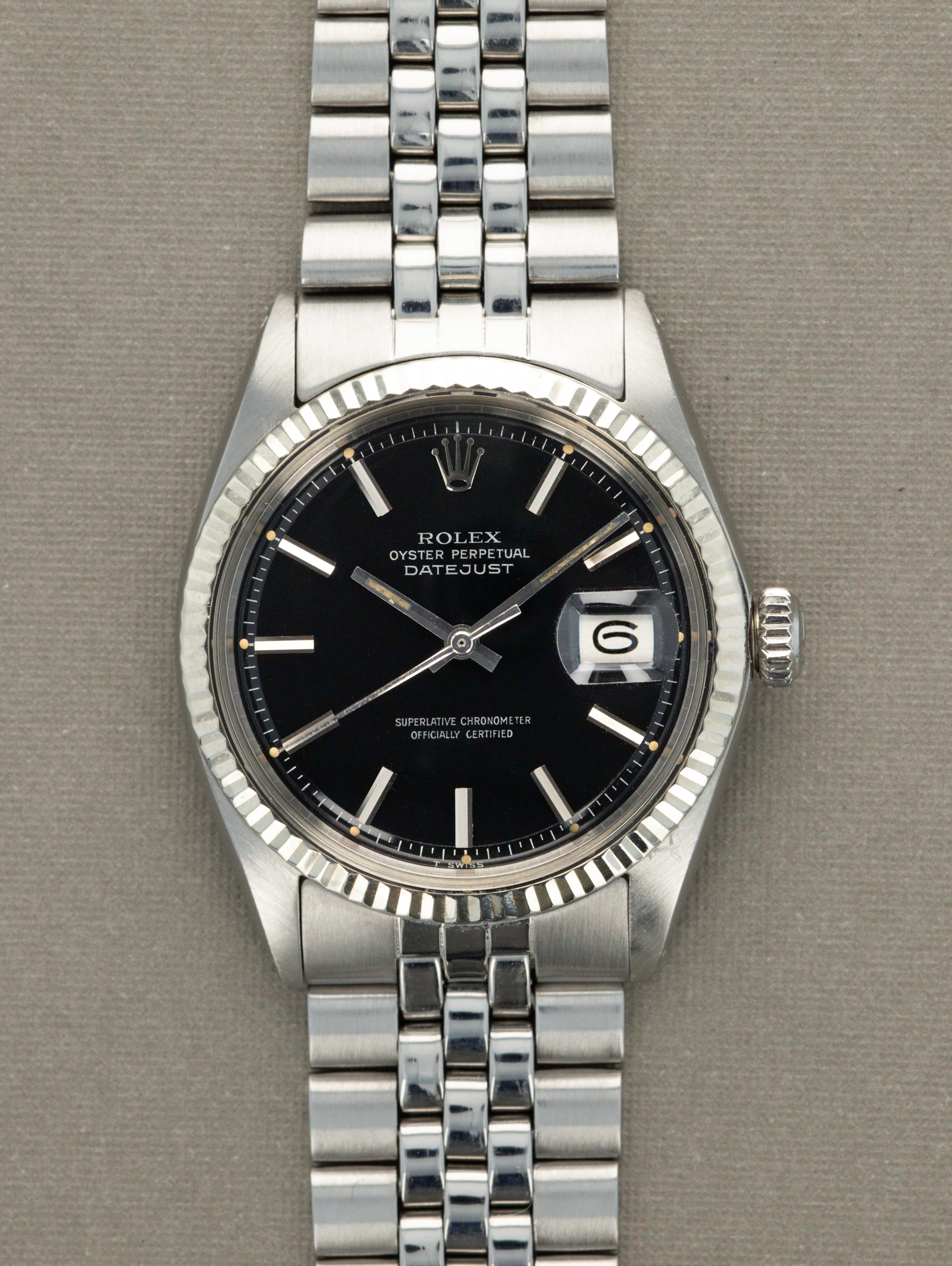 Rolex Datejust Ref. 1601 - Glossy Black Dial