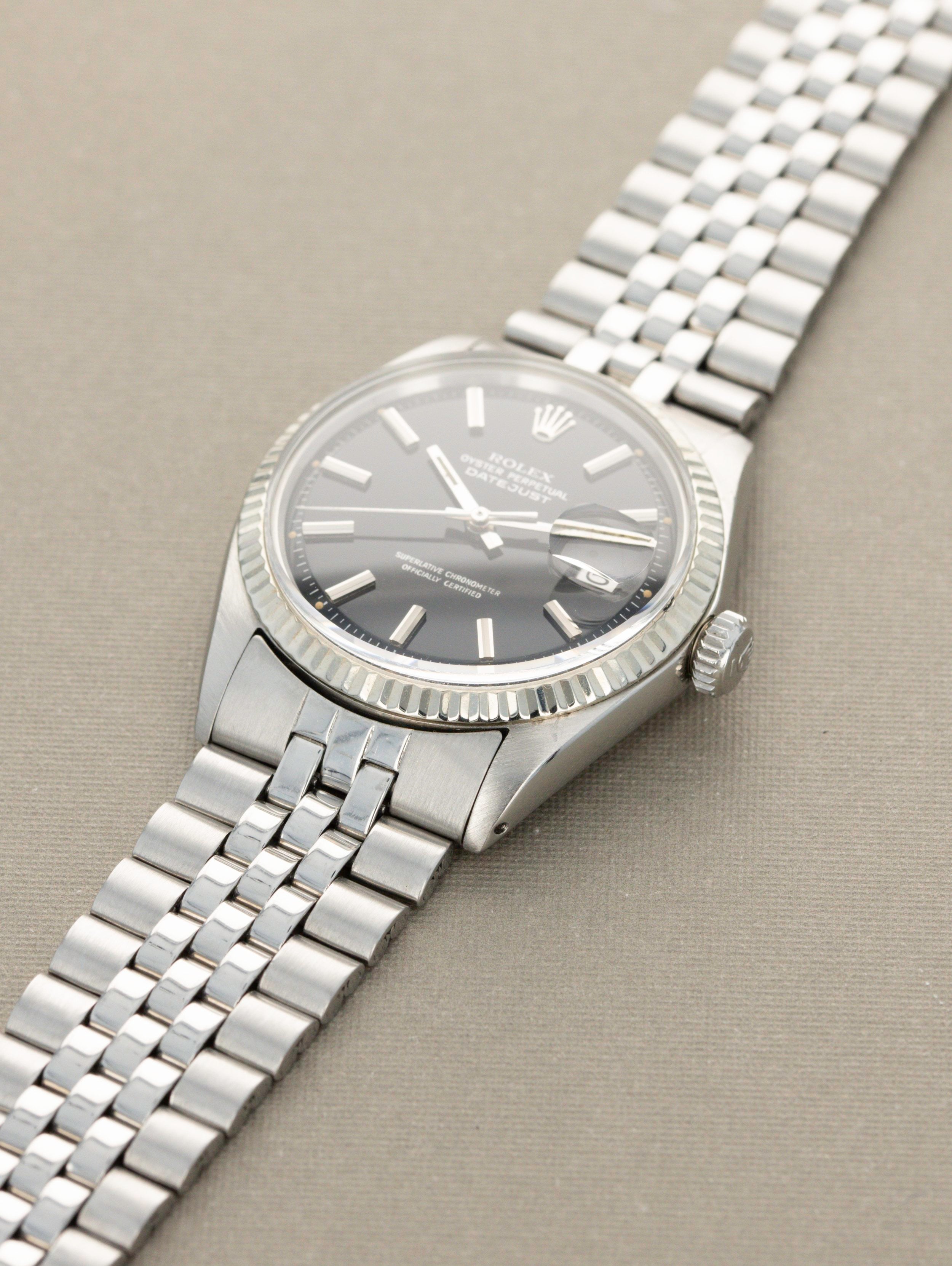 Rolex Datejust Ref. 1601 - Glossy Black Dial