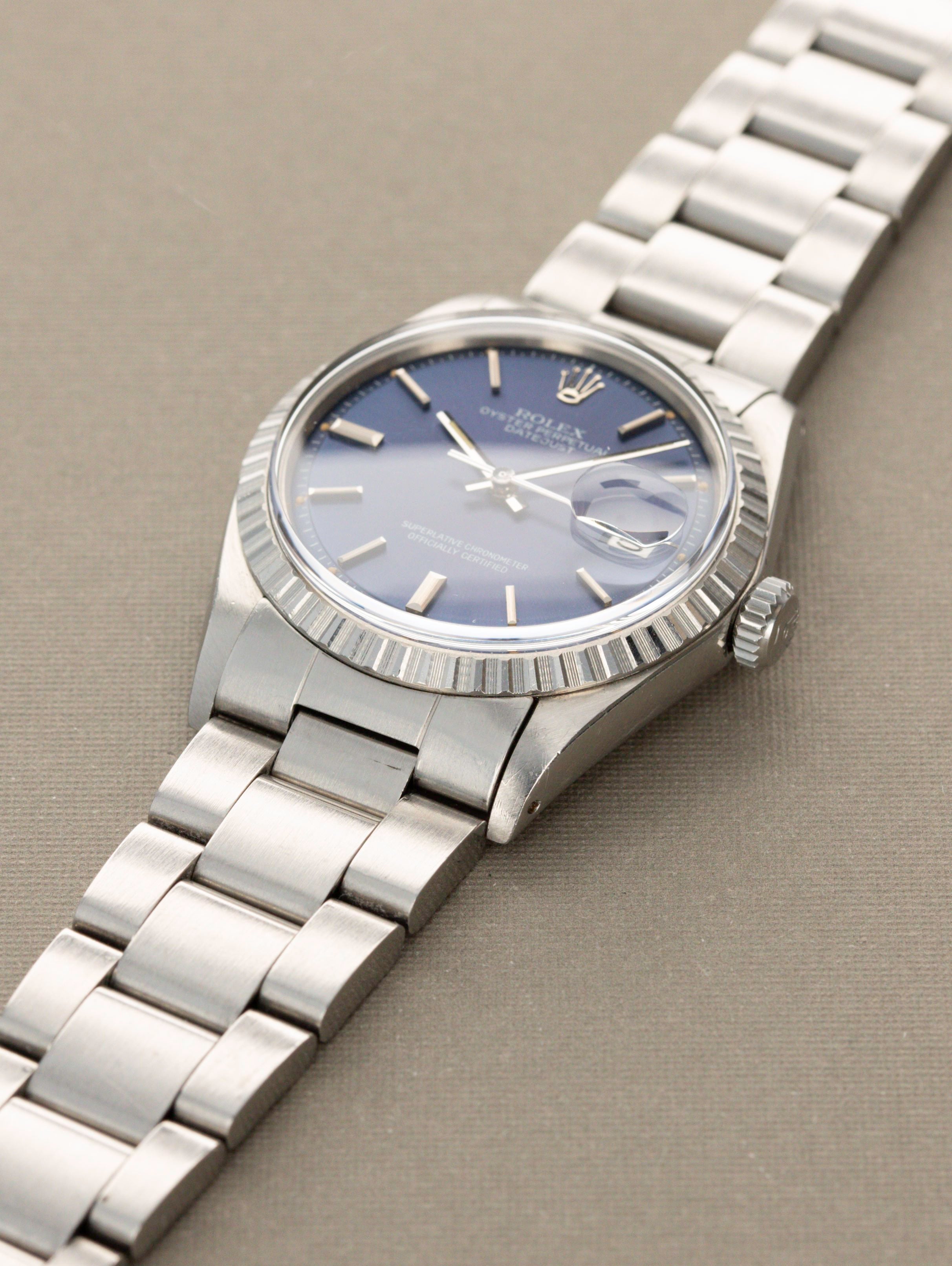 Rolex Datejust Ref. 1603 - Blue Sunburst Sigma Dial