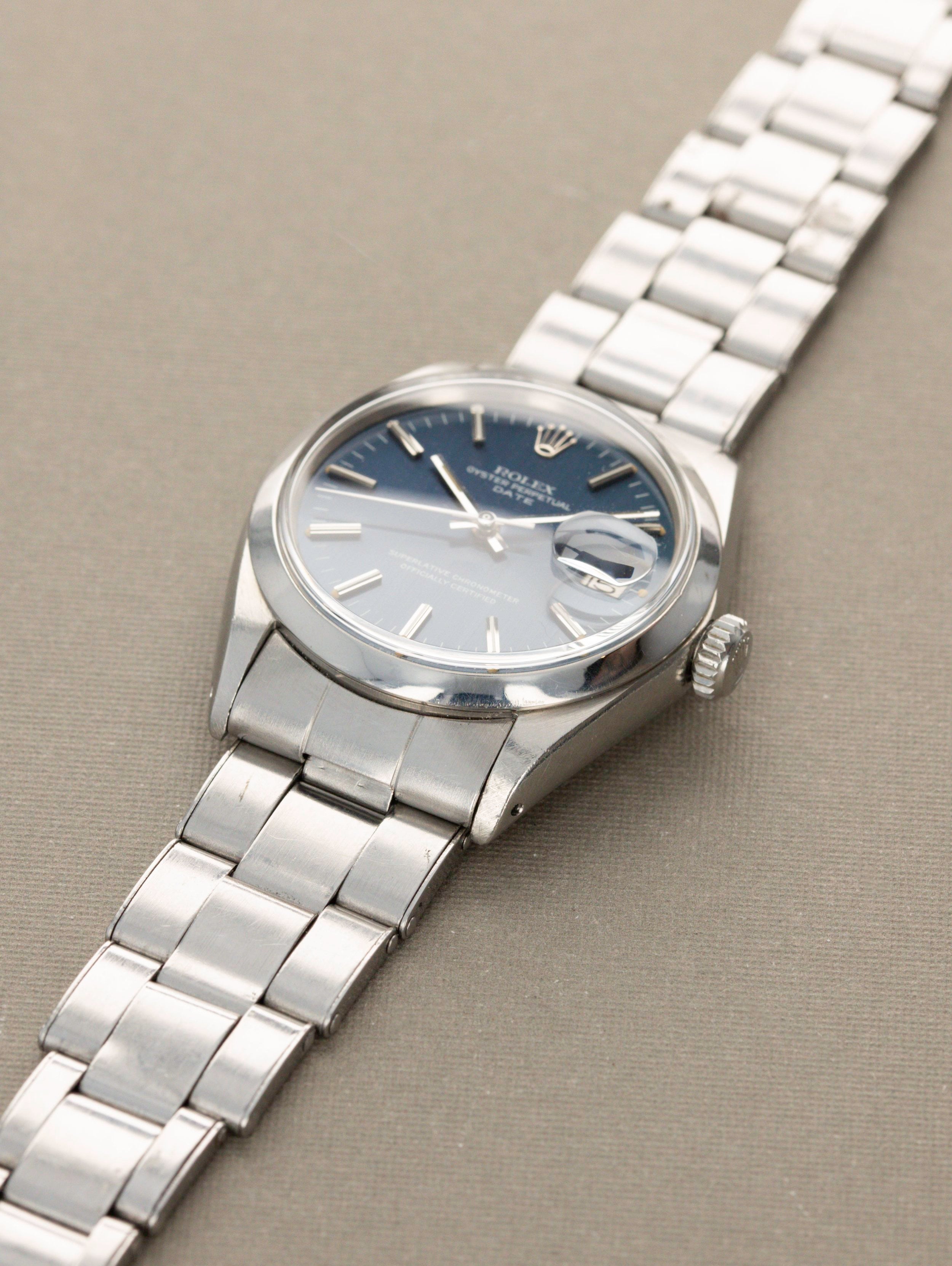 Rolex Oyster Perpetual Date - Ref. 1500 Blue Sigma Dial