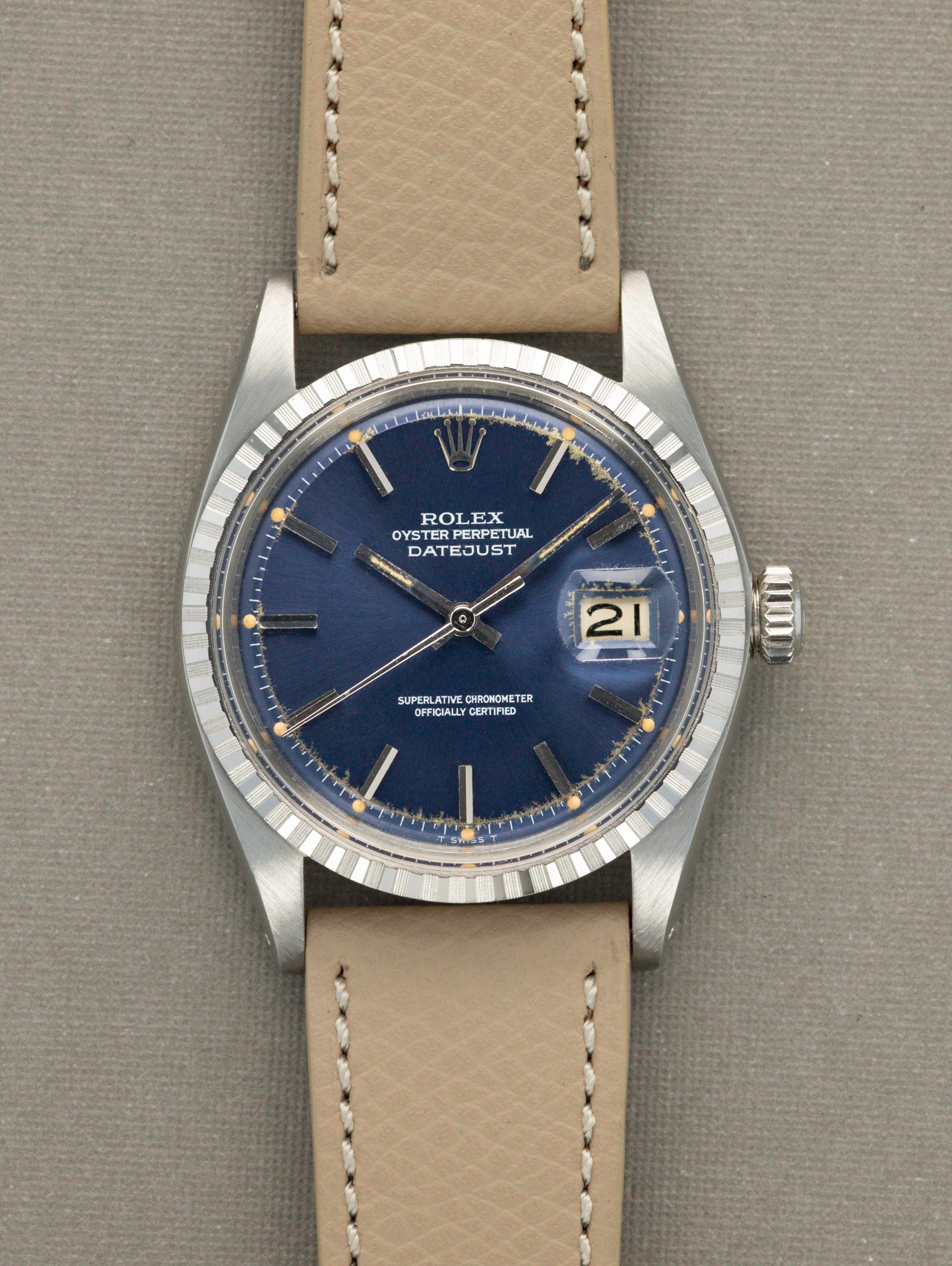 Rolex Datejust Ref. 1603 - Blue Sunburst Dial - Near Unworn