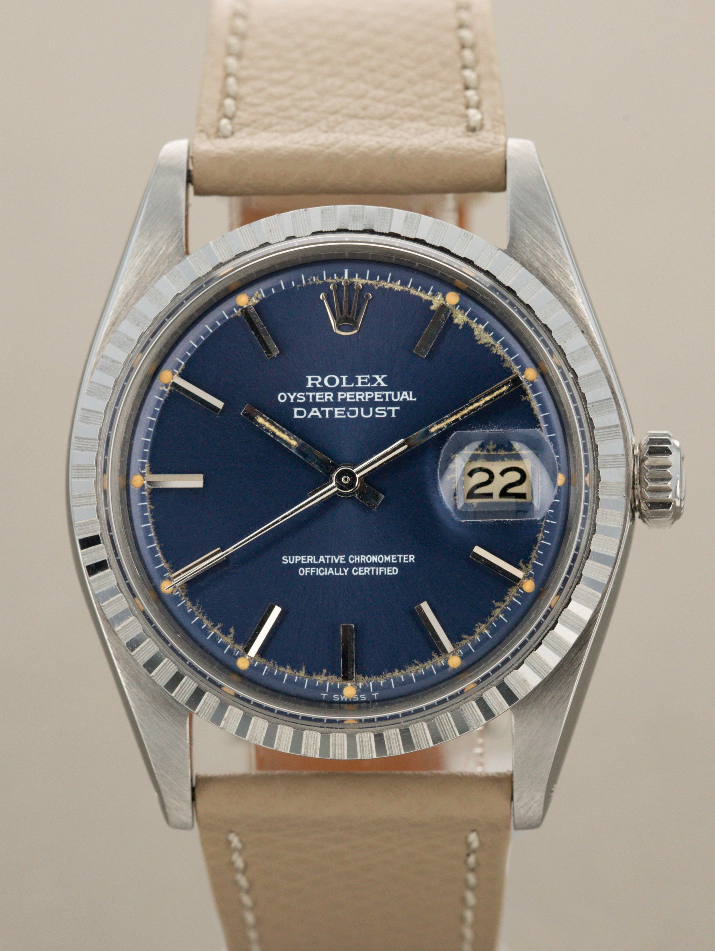 Rolex Datejust Ref. 1603 - Blue Sunburst Dial - Near Unworn