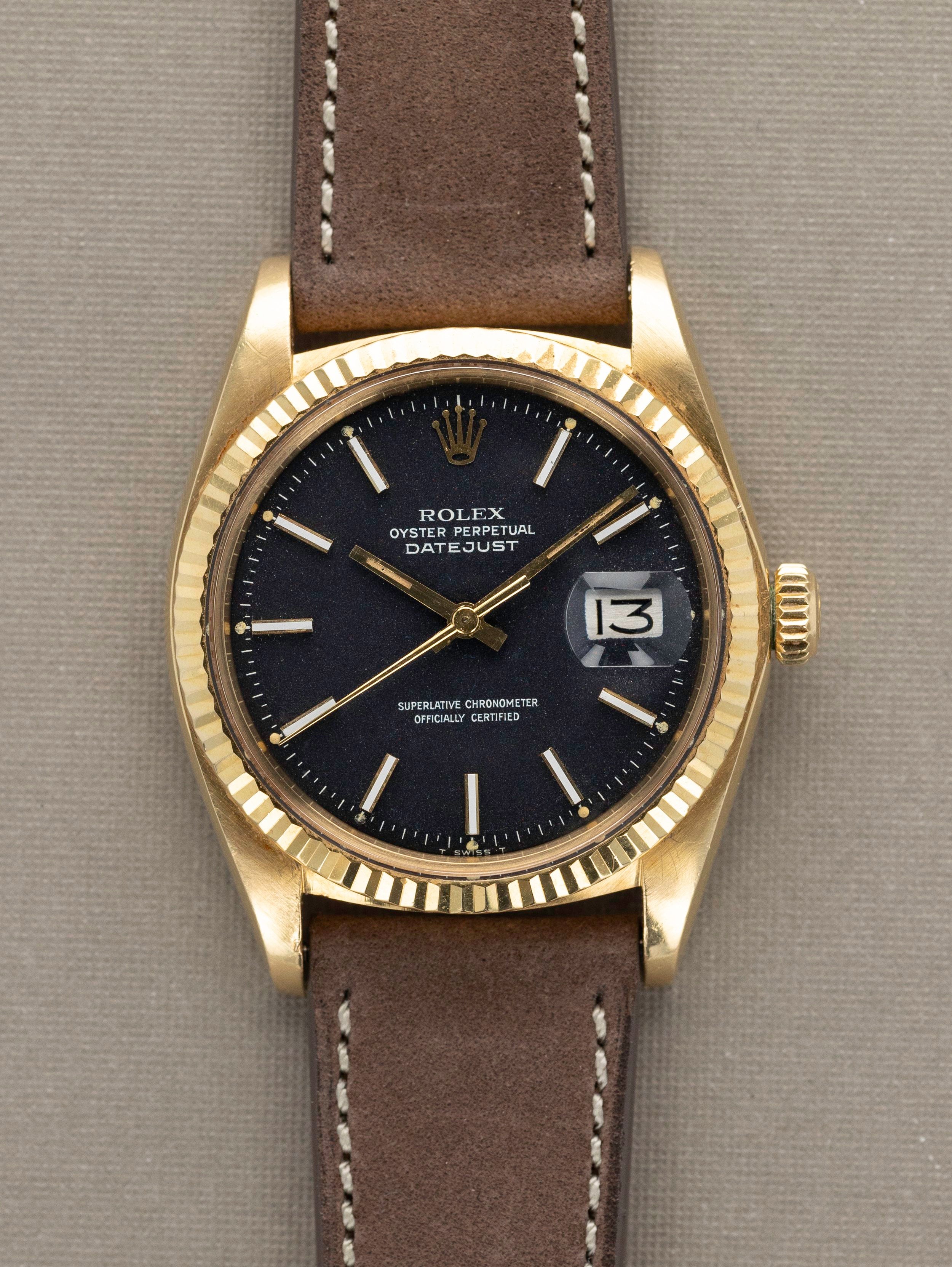 Rolex Datejust Ref. 1601 18k Confetti W/ Papers