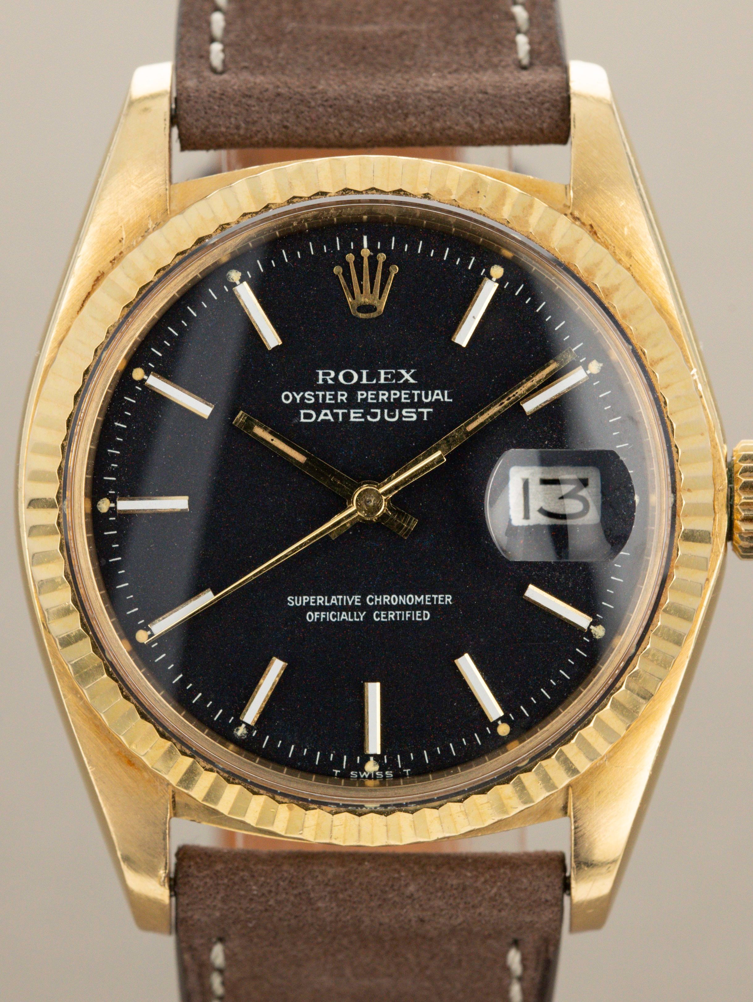 Rolex Datejust Ref. 1601 18k Confetti W/ Papers
