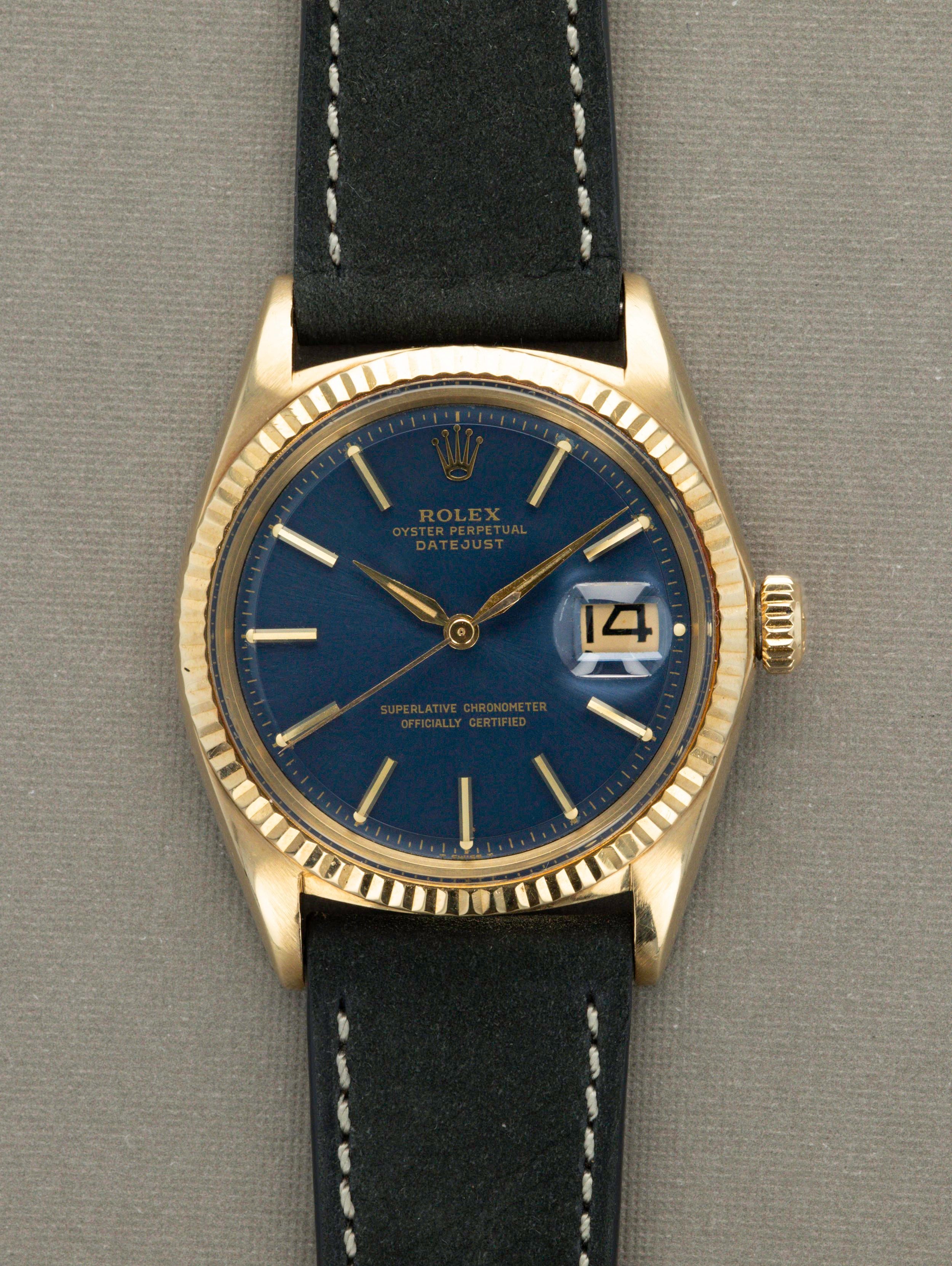 Rolex Datejust Ref. 1601 - Blue Sunburst, Alpha Hands