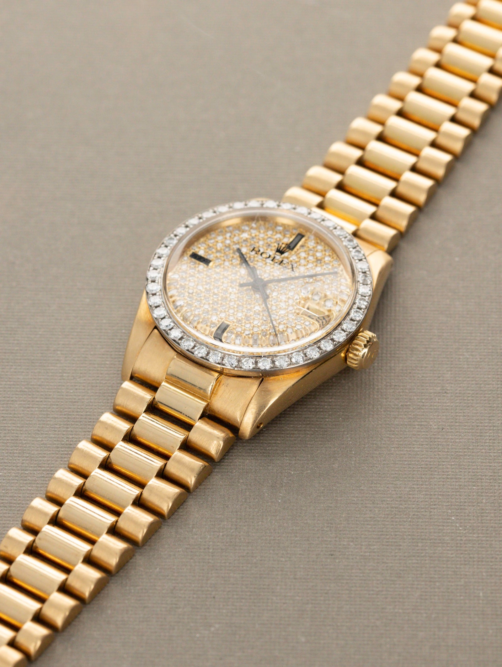 Rolex Datejust 'Midsize' Ref. 6828 - Factory Pave Diamond Dial & Bezel