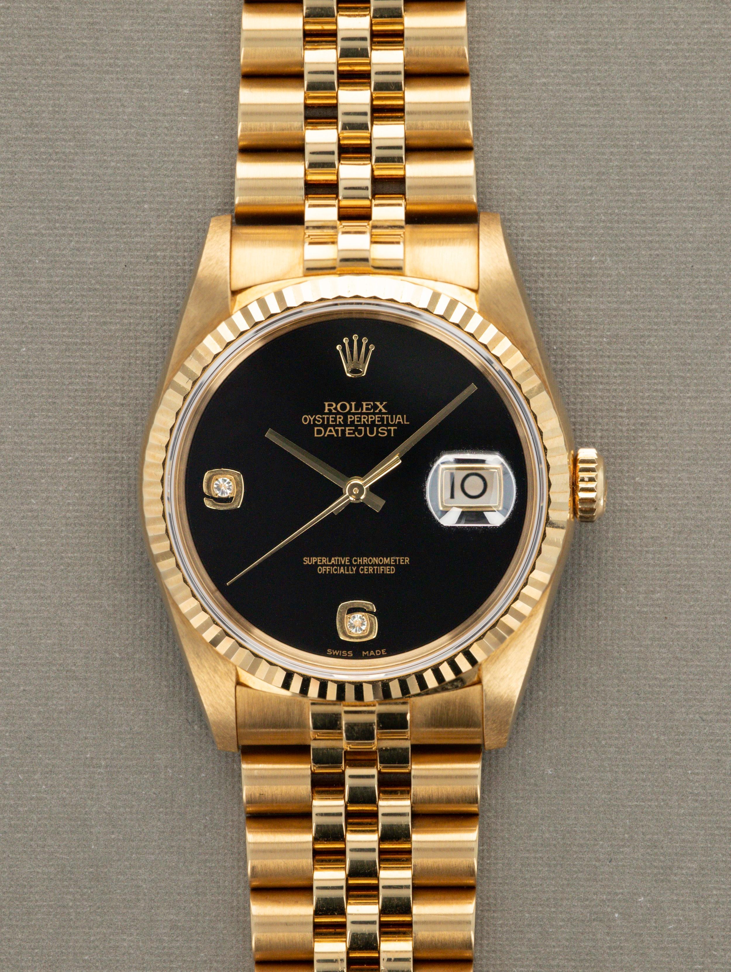 Rolex Datejust Ref. 16238 Onyx New Old Stock