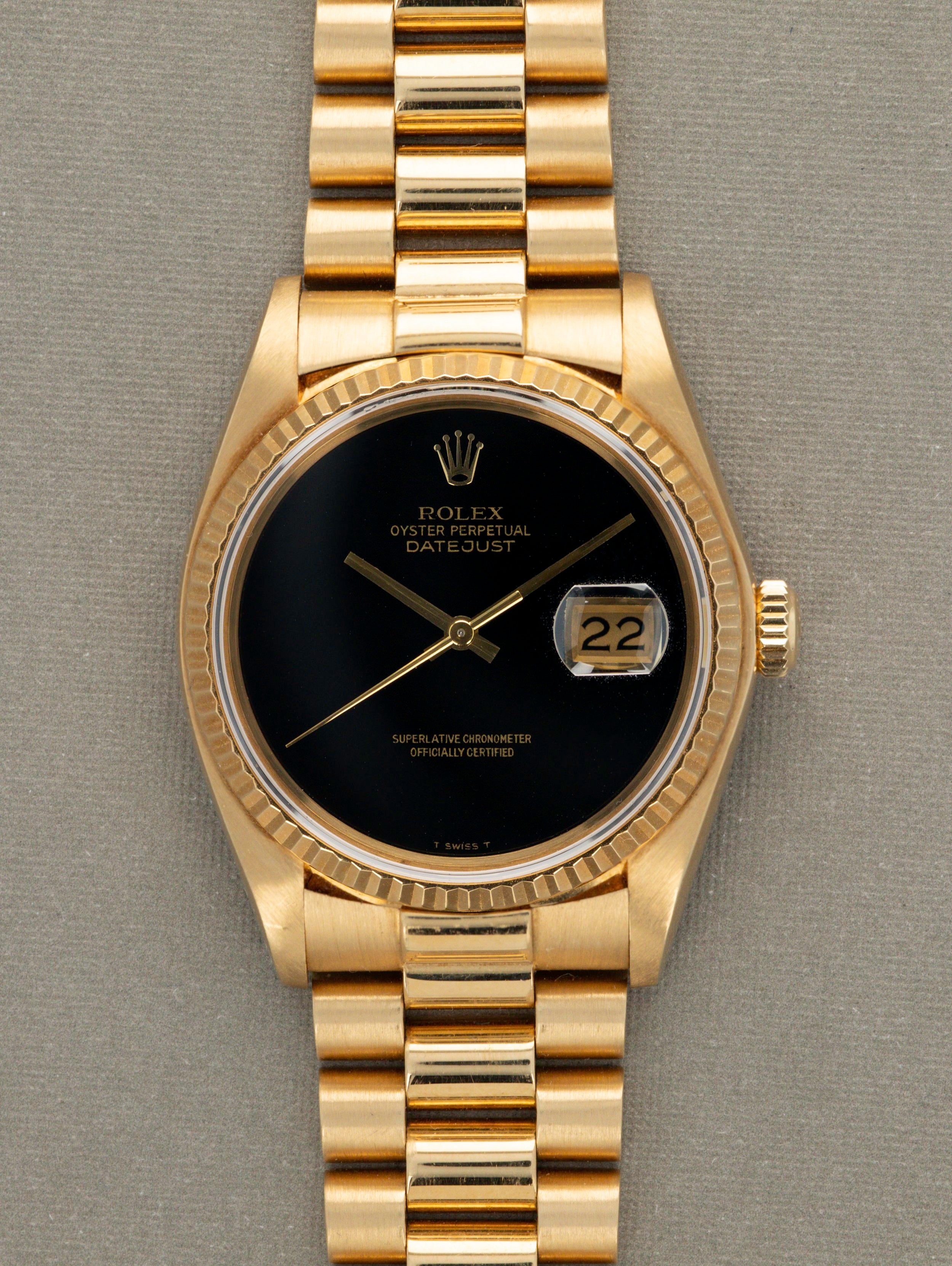 Rolex Datejust Ref. 16018 - Onyx 'T-Swiss-T' Dial