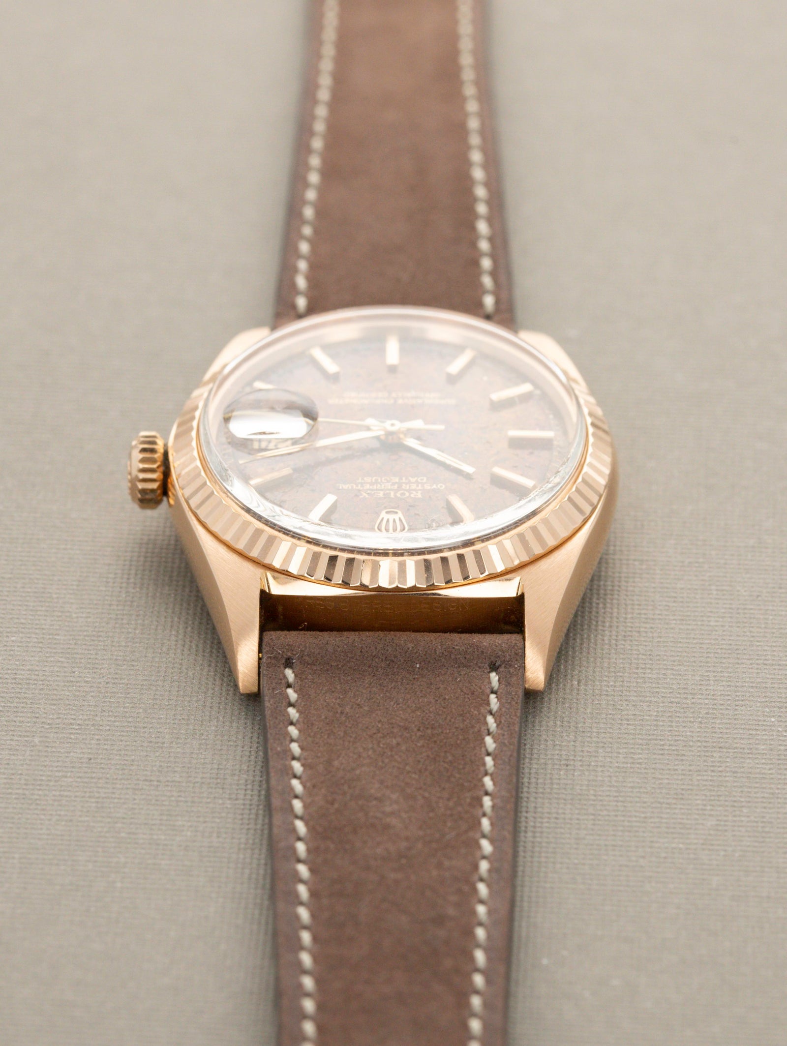 Rolex Datejust Ref. 1601 - Rose Gold Chocolate Stardust Dial