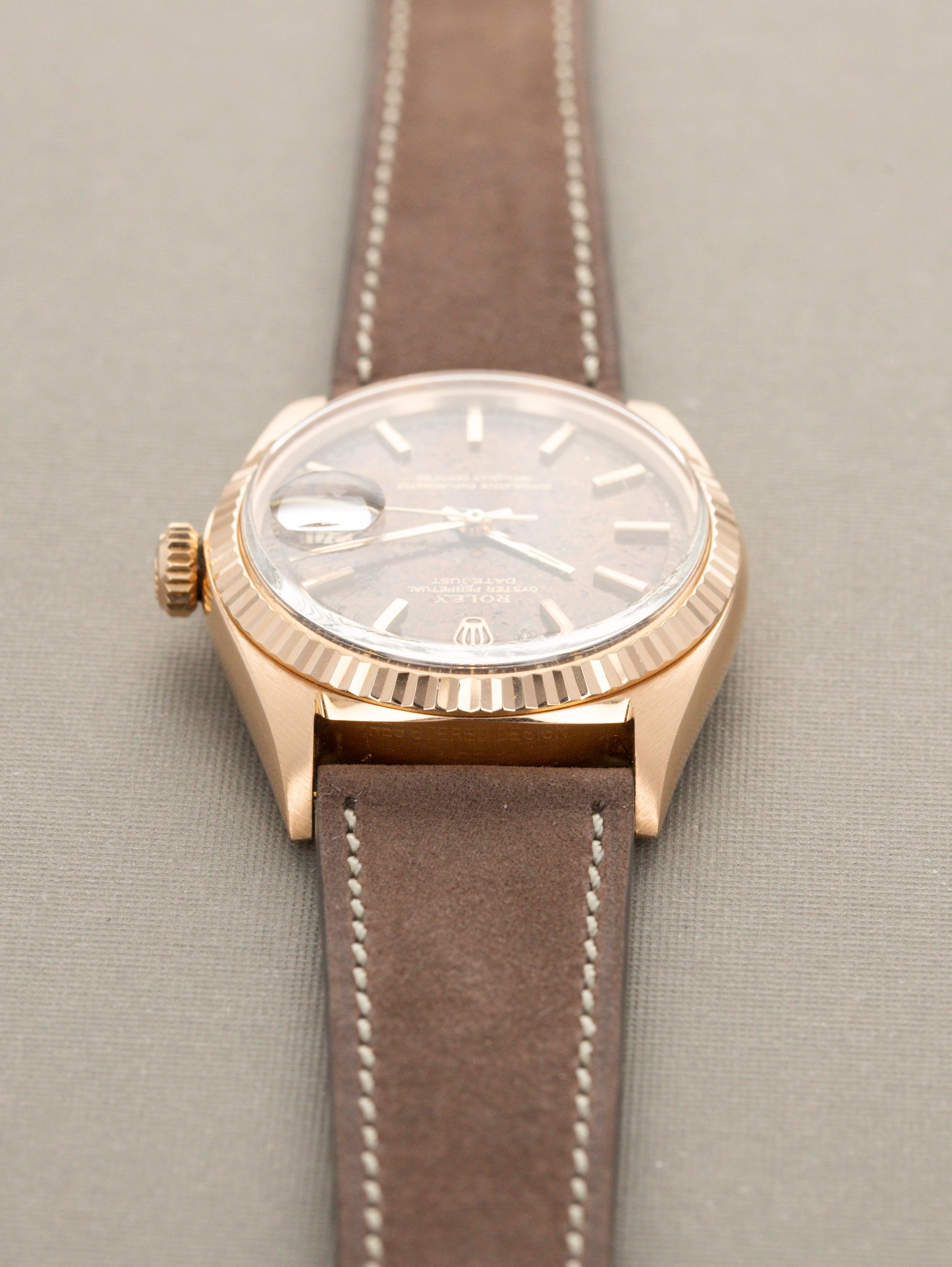 Rolex Datejust Ref. 1601 - Rose Gold Chocolate Stardust Dial