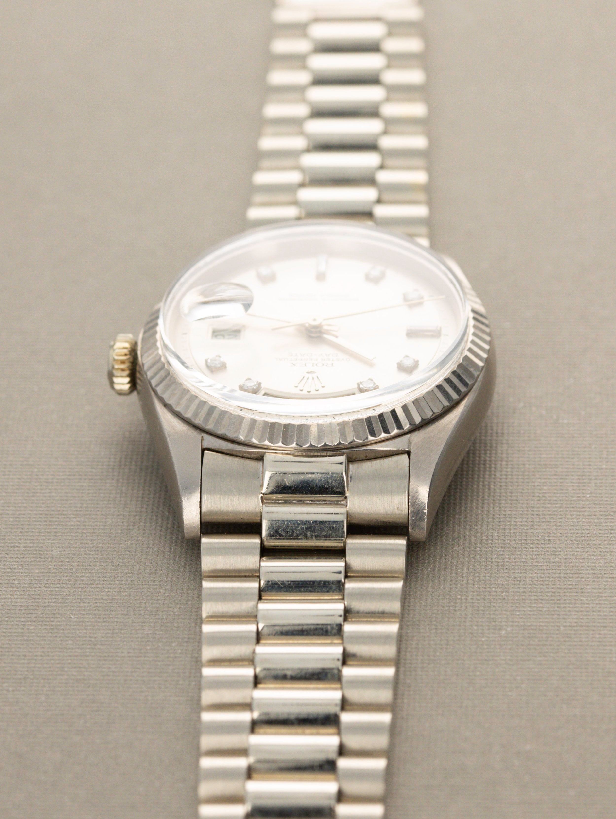 Rolex Day-Date Ref 1803 White Gold Non-Luminous Diamond Dial