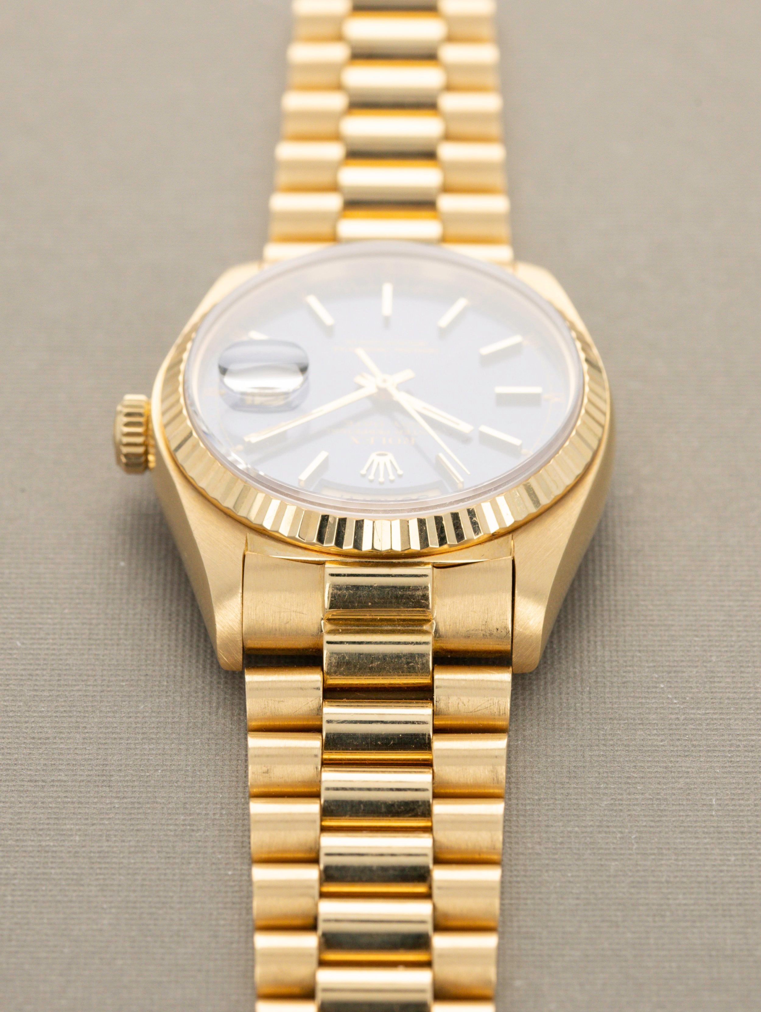 Rolex Day-Date Ref. 18038 - Blue Sunburst Dial, Original Owner Watch