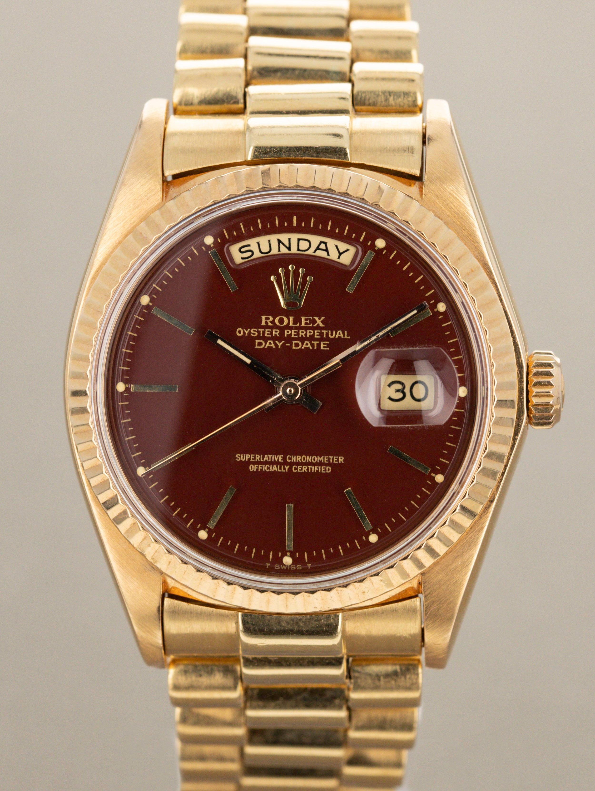 Rolex Day-Date Ref. 1803 - Oxblood Stella Dial