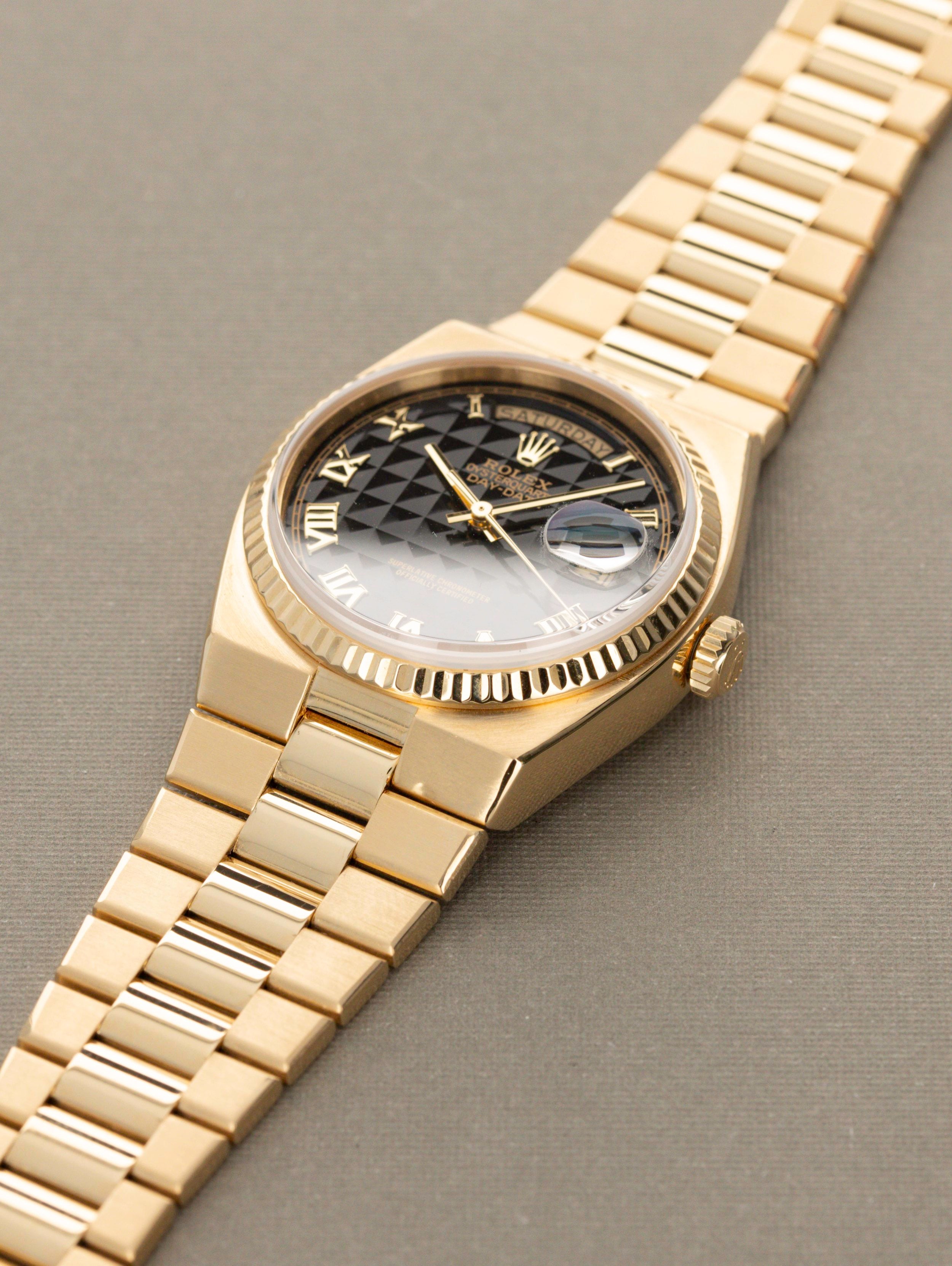 Rolex Oysterquartz Day-Date Ref. 19018 - Black Pyramid Dial