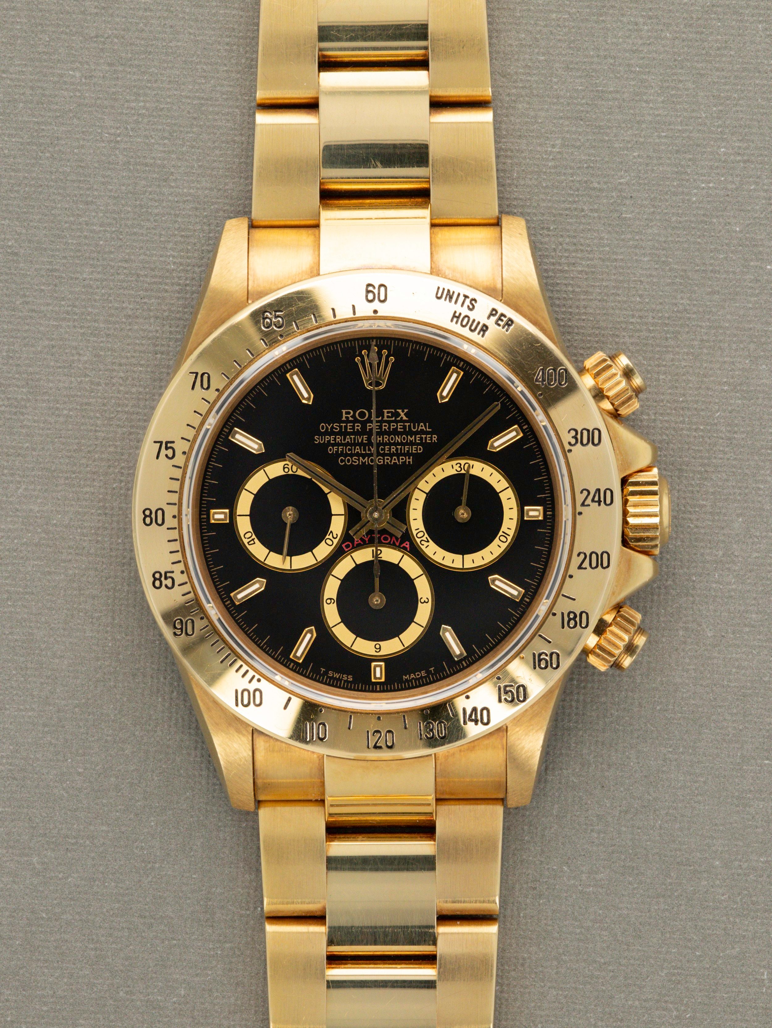 Rolex Cosmograph Daytona Ref. 16528 - Gold Zenith Daytona Unpolished