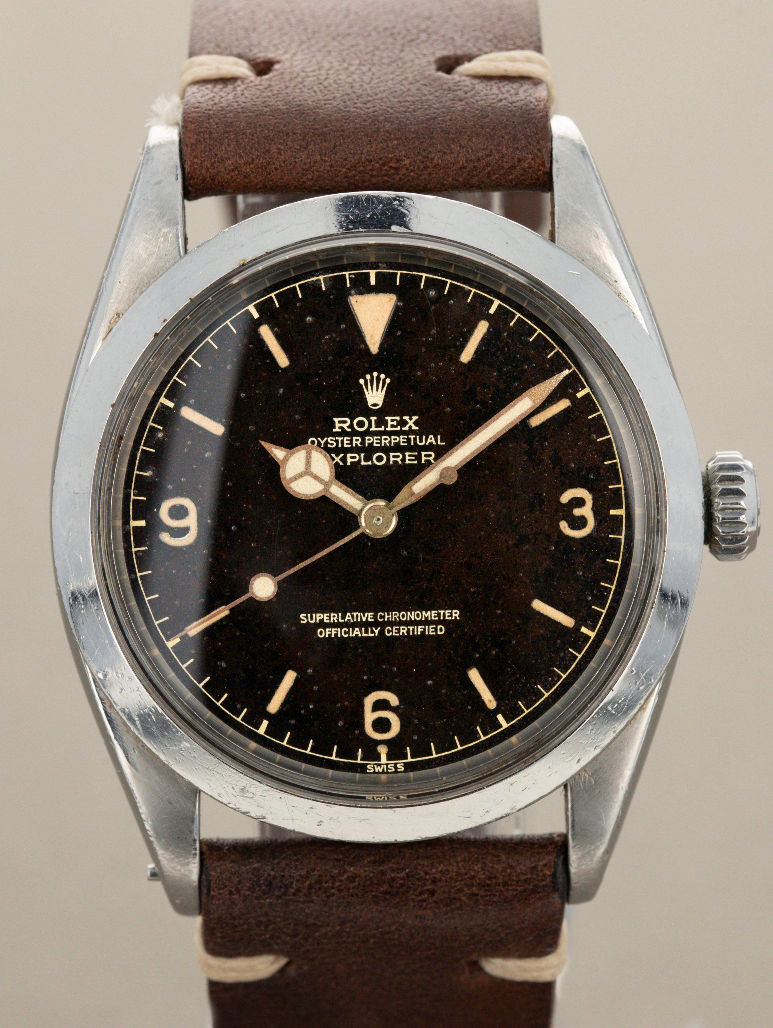Rolex Explorer I Ref. 1016 - Tropical Gilt Exclamation Point Dial
