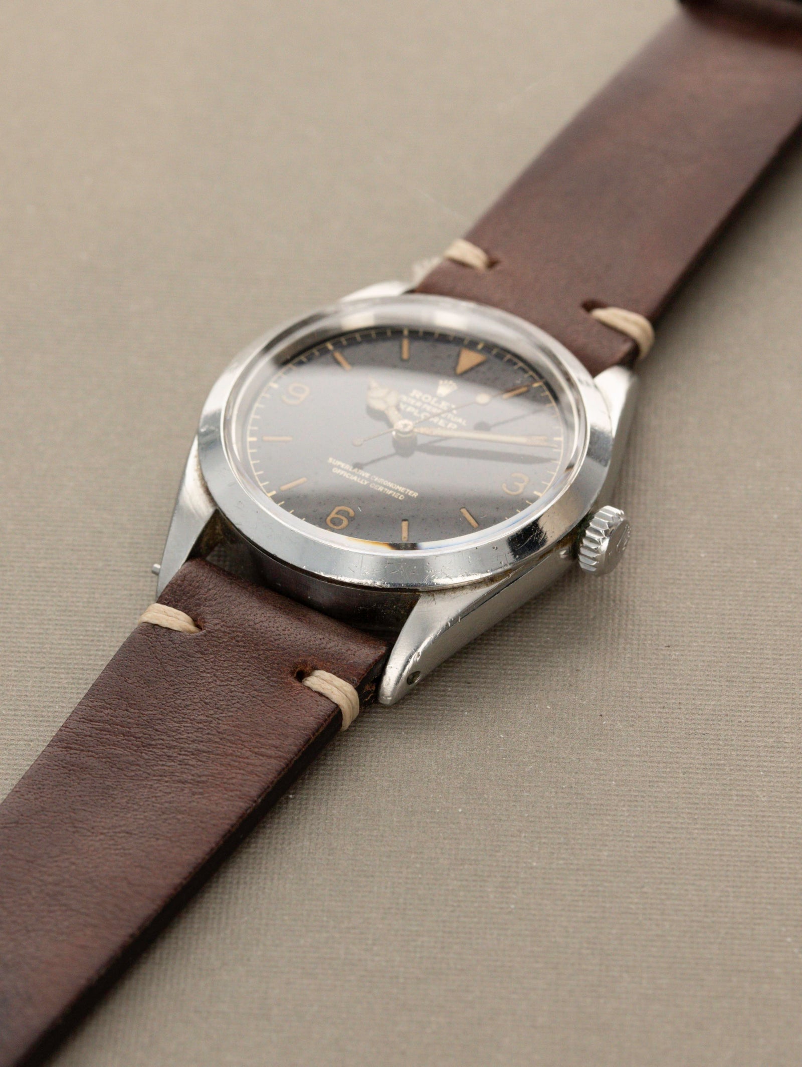 Rolex Explorer I Ref. 1016 - Tropical Gilt Exclamation Point Dial