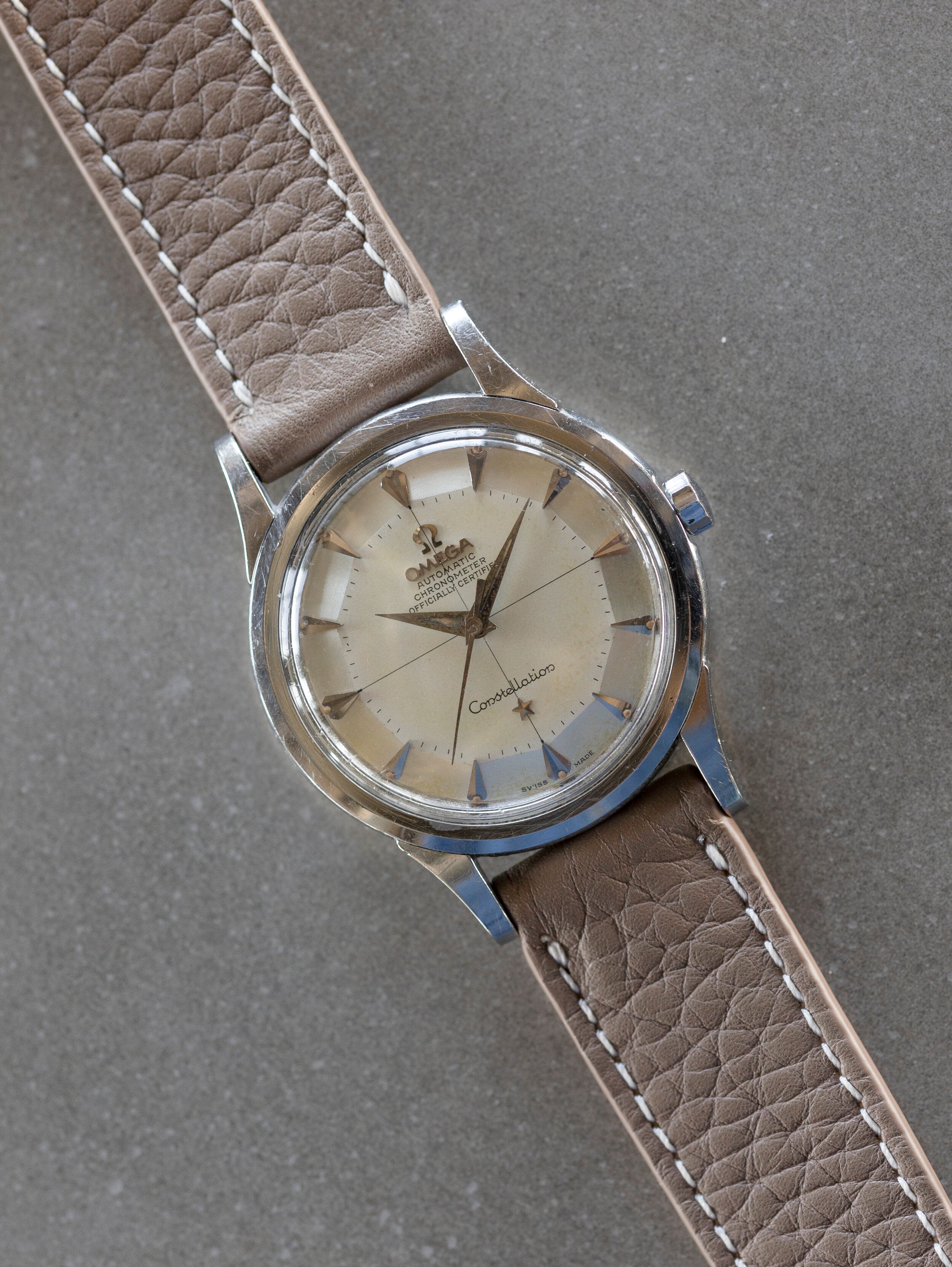 Cervo Taupe JPM x Oliver & Clarke Leather Watch Strap