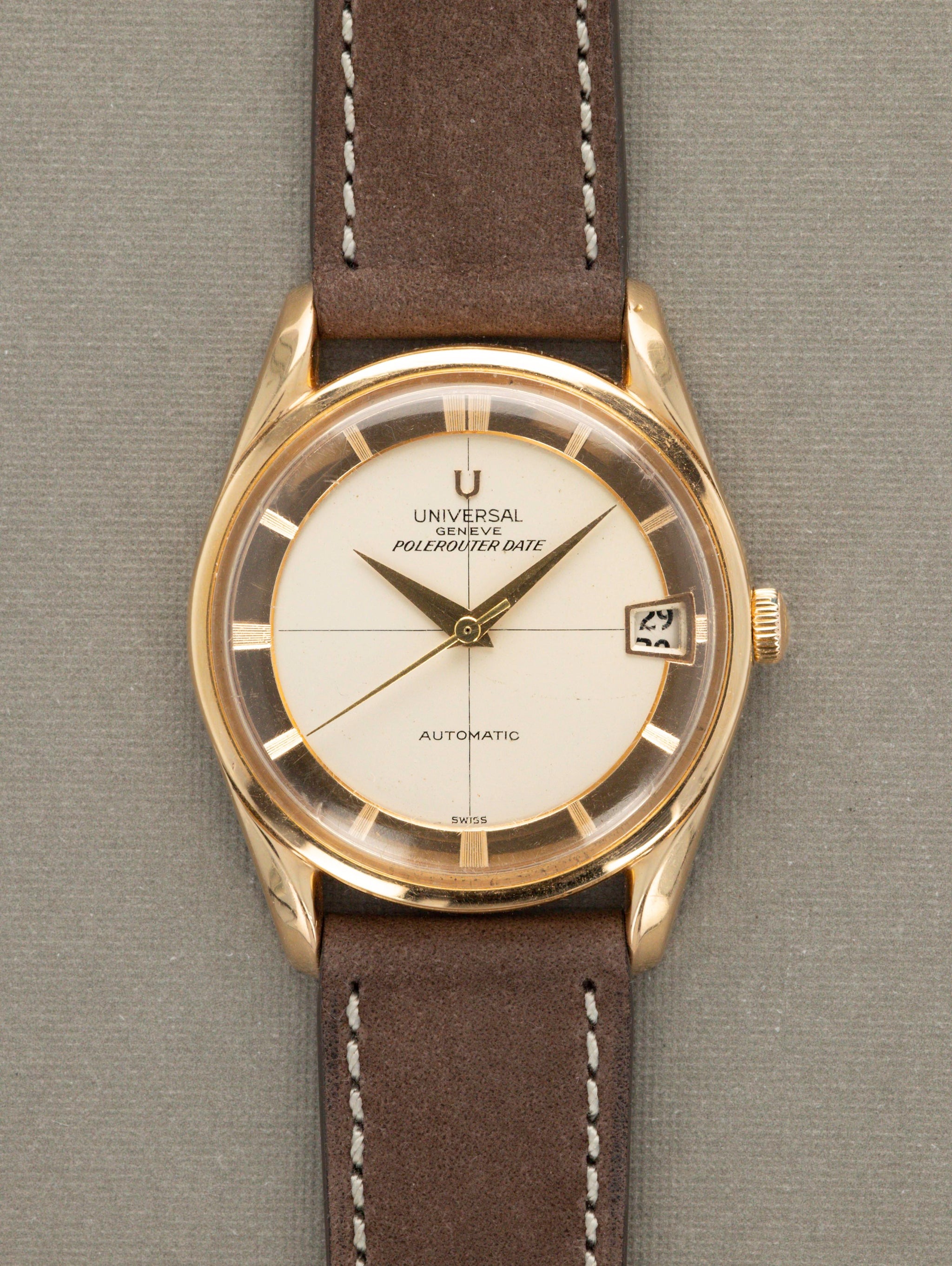 Universal Geneve Polerouter Date Rose Gold