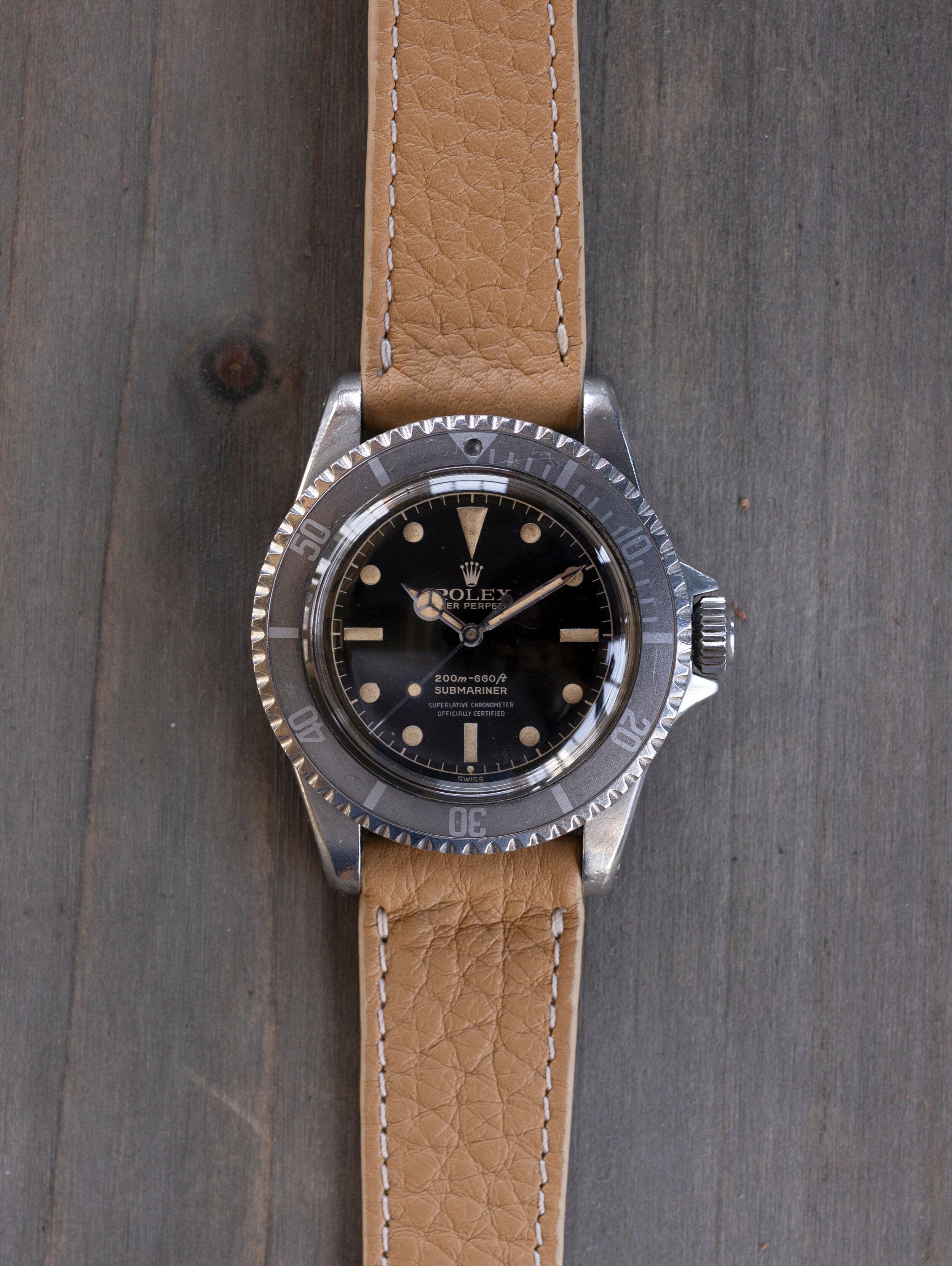 Cervo Wheat JPM x Oliver & Clarke Leather Watch Strap