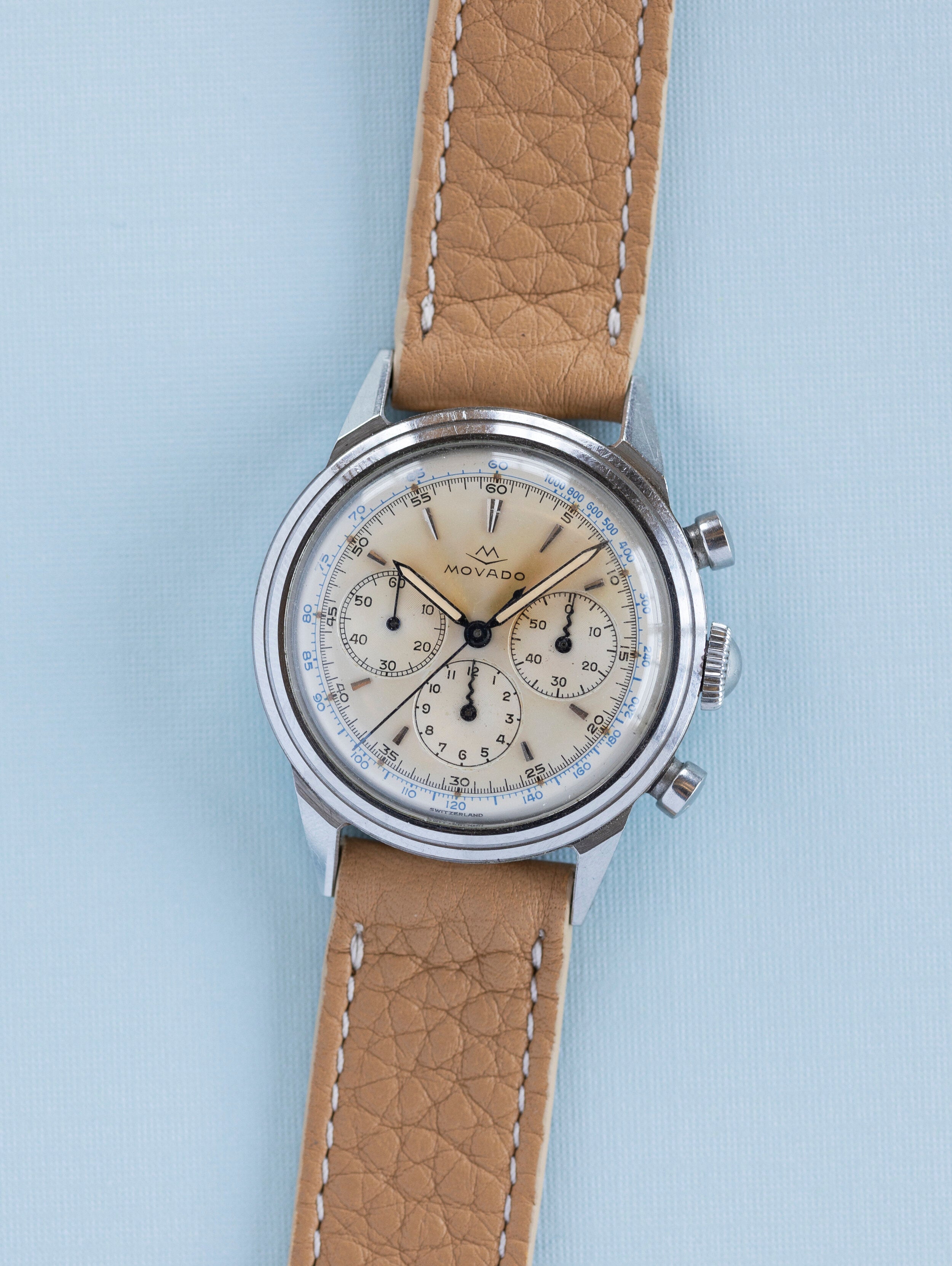 Cervo Wheat JPM x Oliver & Clarke Leather Watch Strap