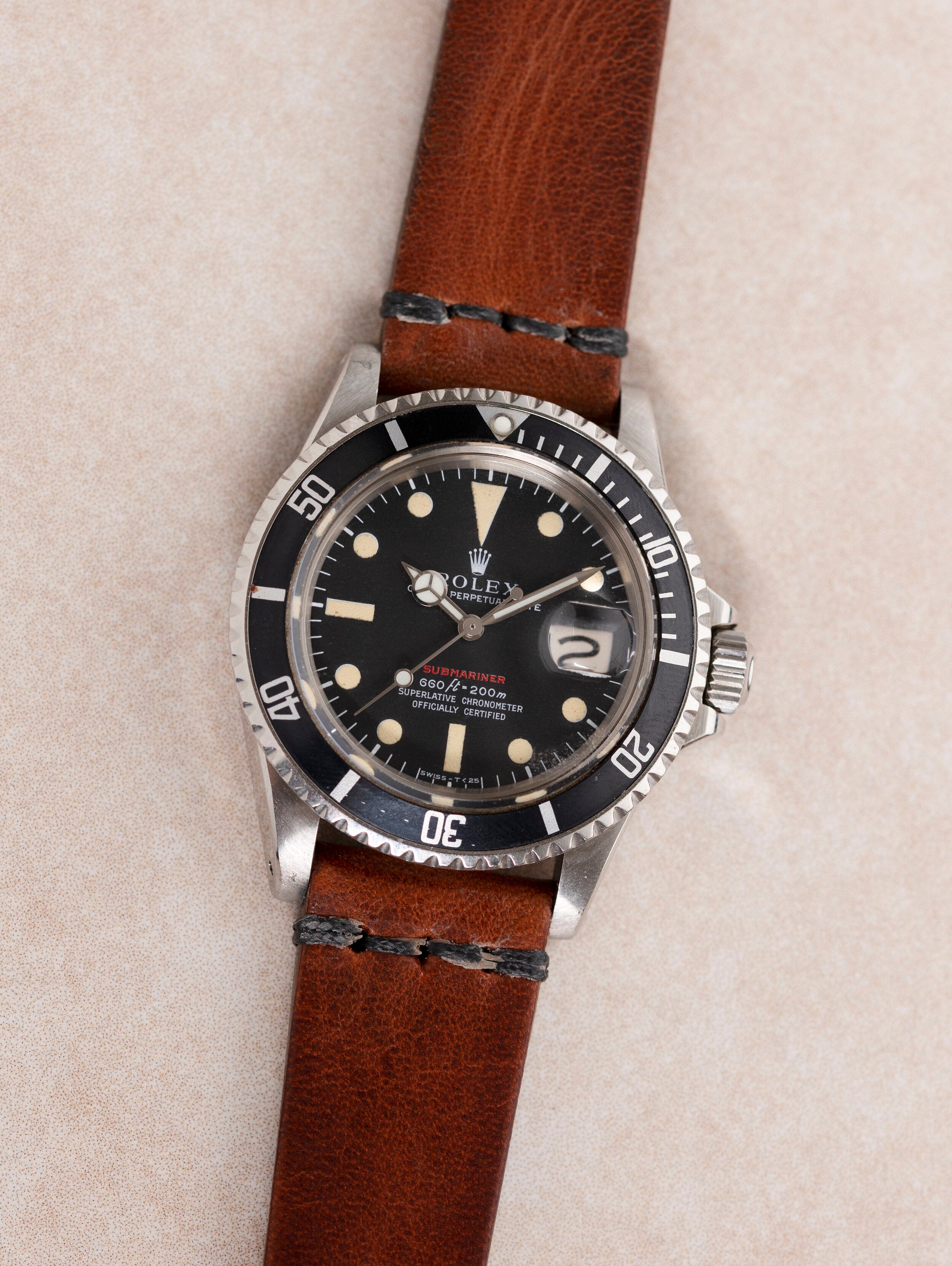 Sienna Brown JPM x Oliver & Clarke Vintage Leather Watch Strap