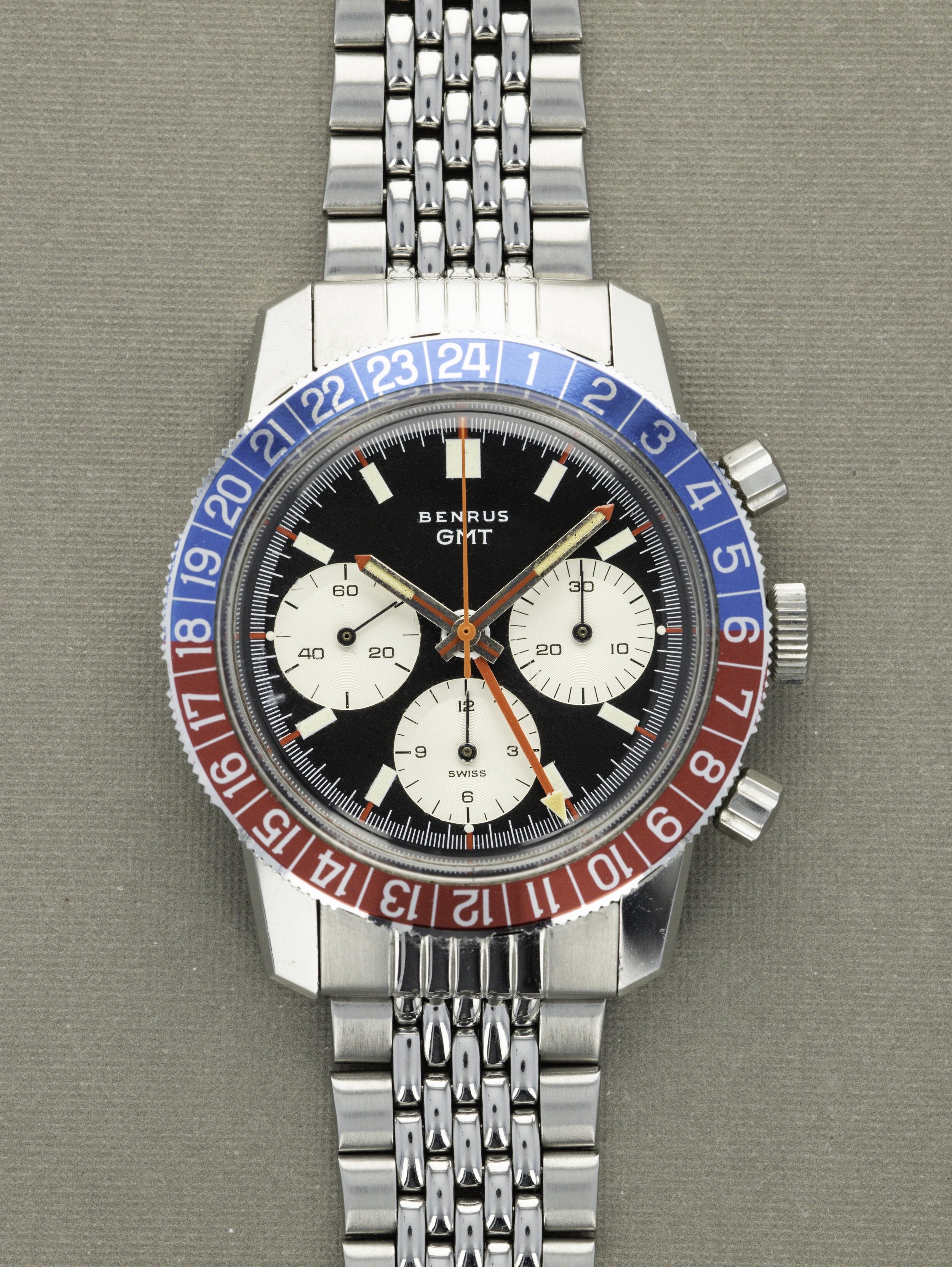 Benrus Autavia GMT Chronograph Ref. 2446C "Compressor Case"