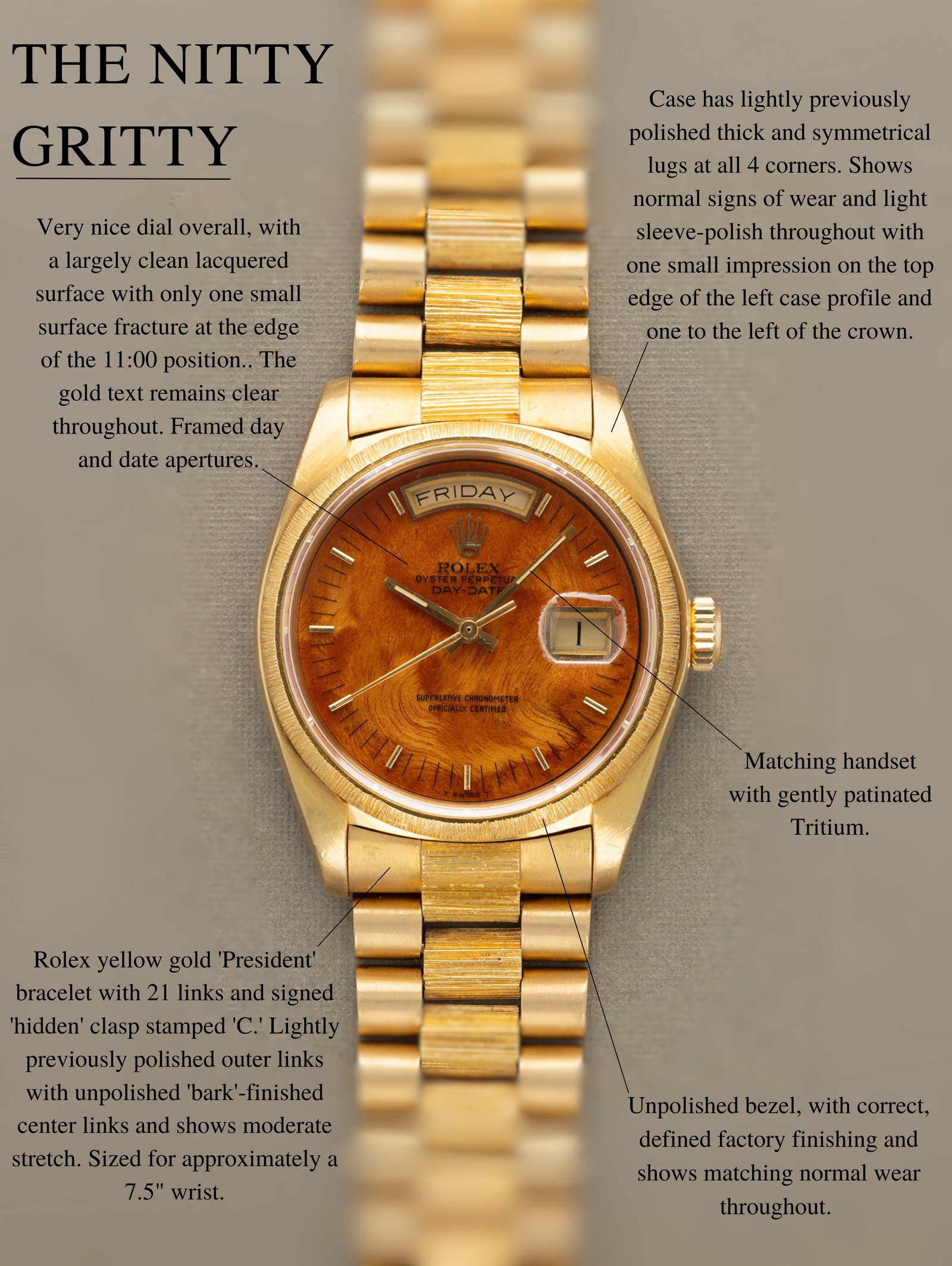 Rolex Day-Date Ref. 18078 - 'Bark' w/ 'Birchwood' Dial